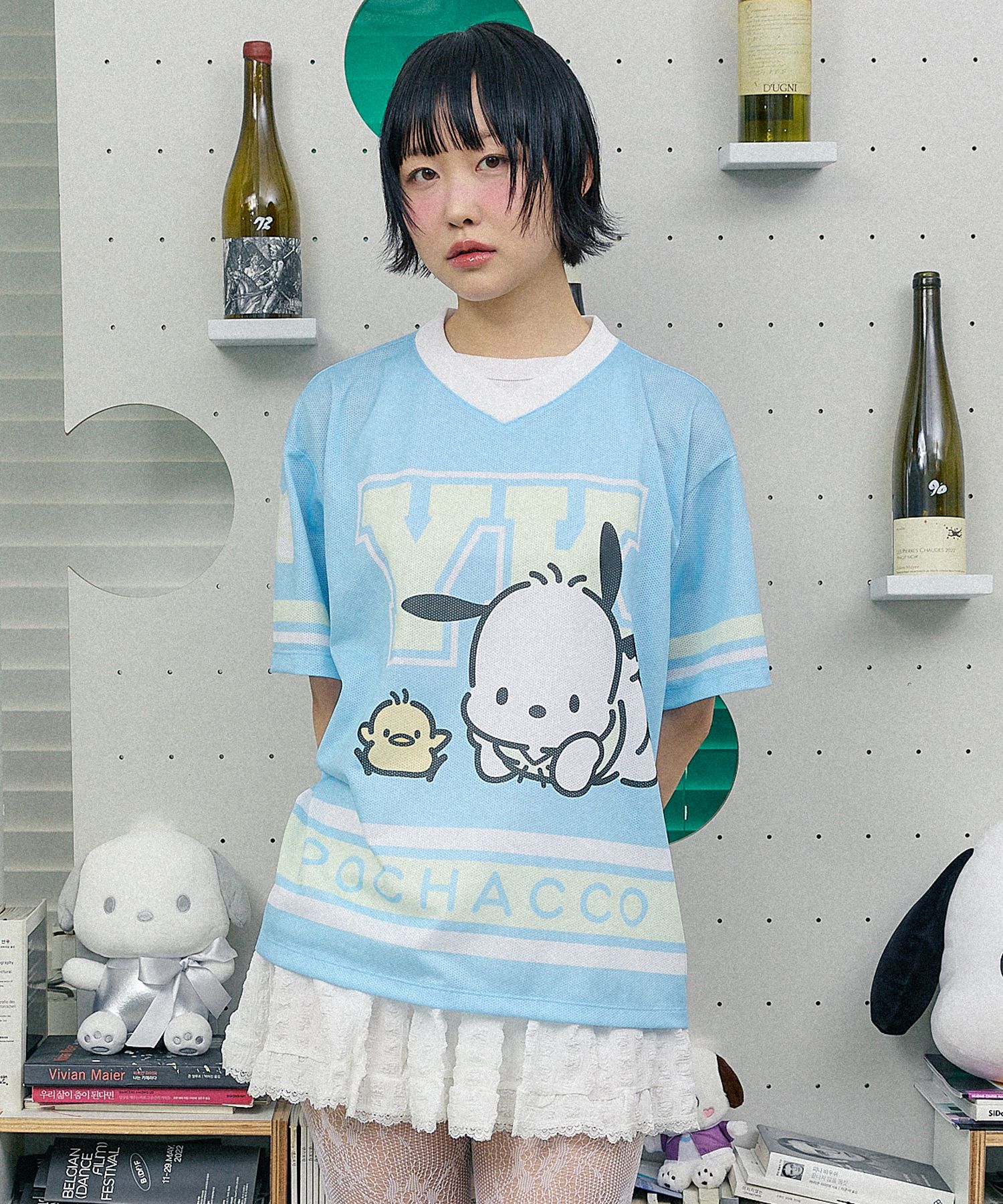 ポチャッコ [WAIKEI] POCHACCO IN VACANCE HALF SLEEVE T-SHIRT ポチャッコ [WAIKEI] POCHACCO IN VACANCE HALF SLEEVE T-SHIRT