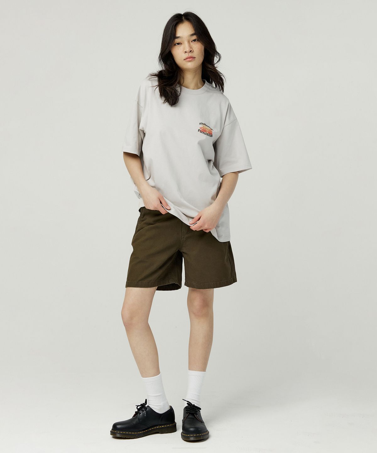 맥우드건(MAGOODGAN) 스웩버 3582 선셋 오버핏 스톤 반팔티