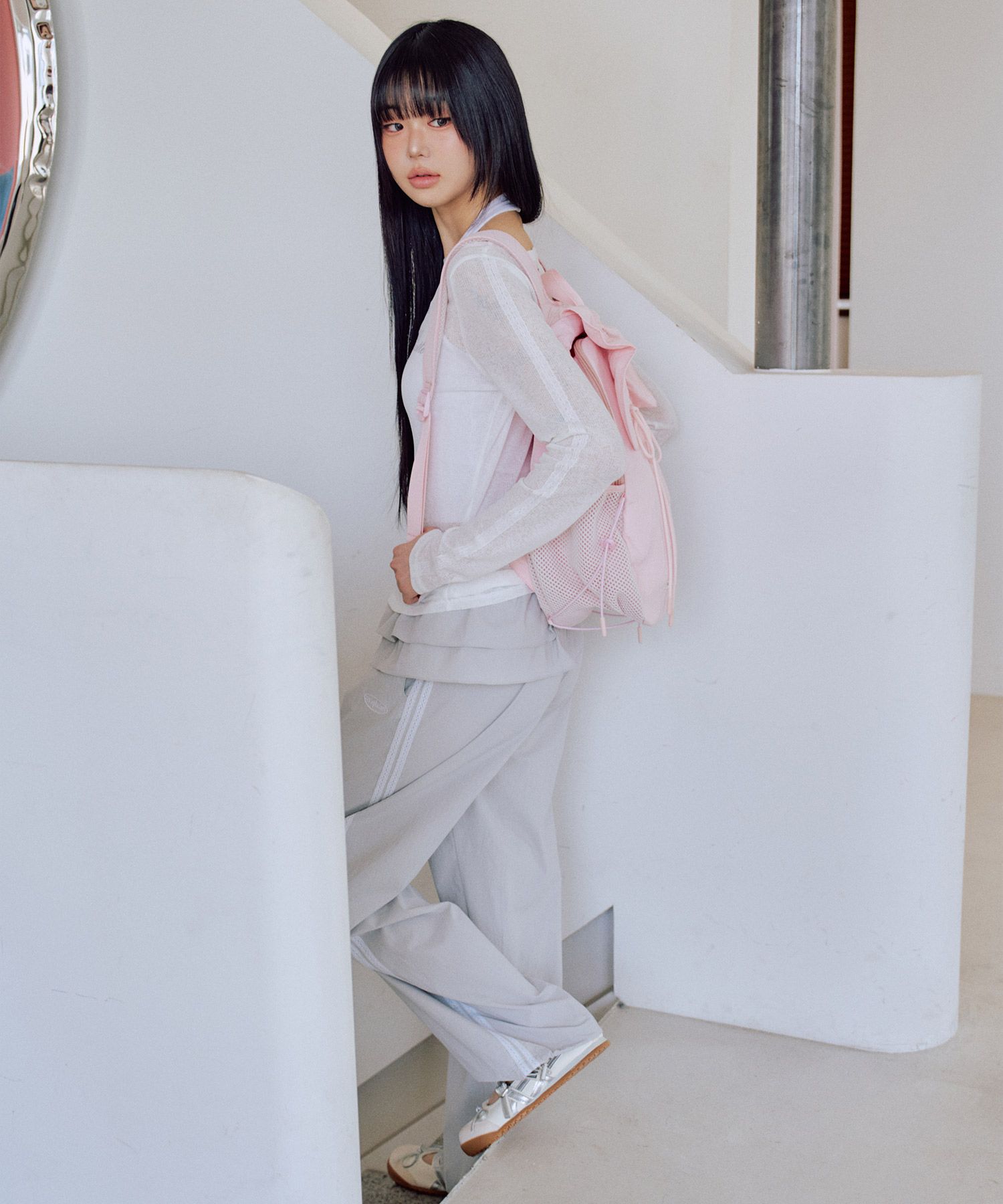 ★ZEROPLANET★ Nylon Shirring Ribbon Backpack 2color MUSINSA | ZEROPLANET Nylon Shirring Ribbon Backpack [PINK]
