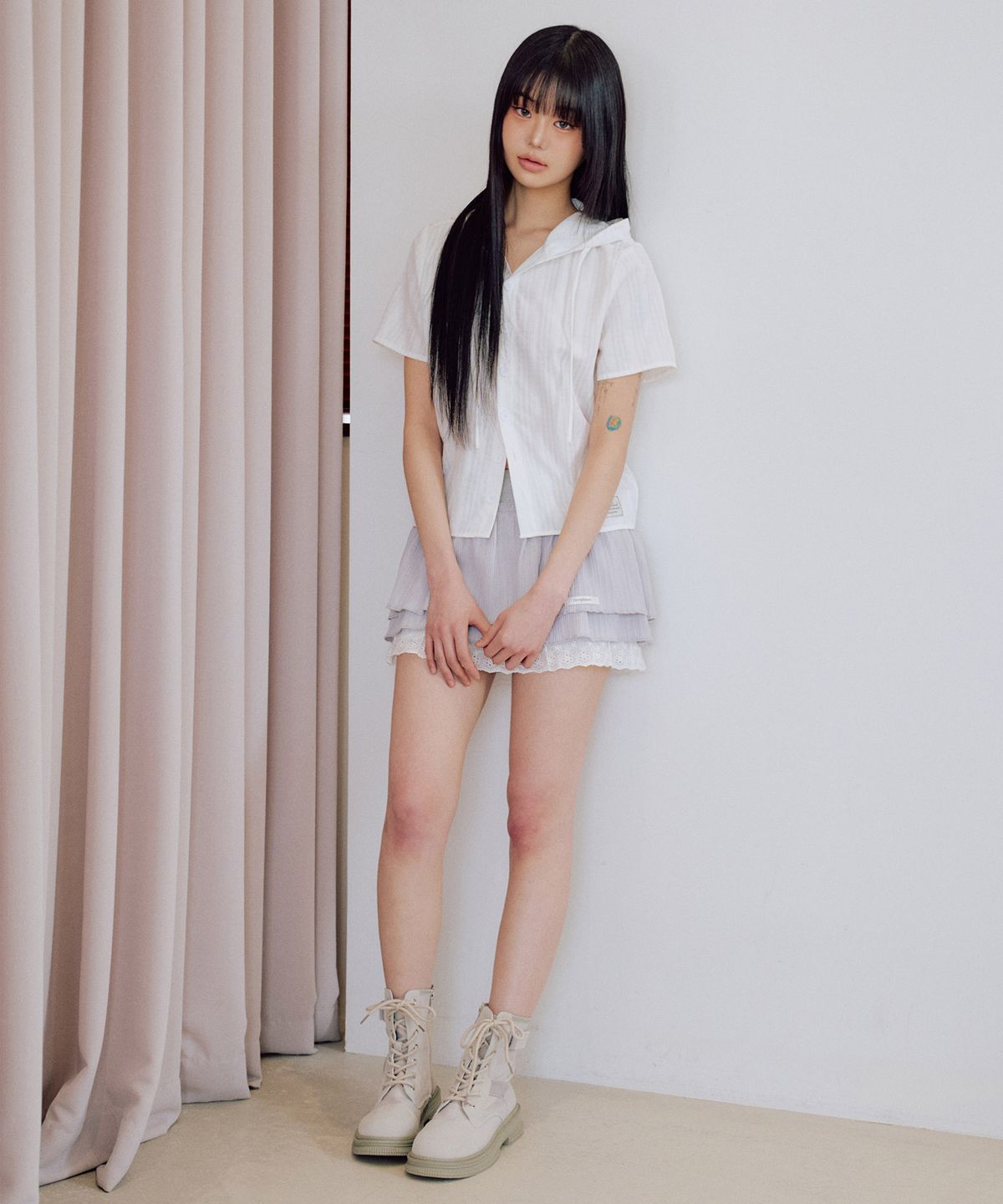 제로플래닛(ZEROPLANET) 레이 튜튜 스커트 팬츠 [GREY]