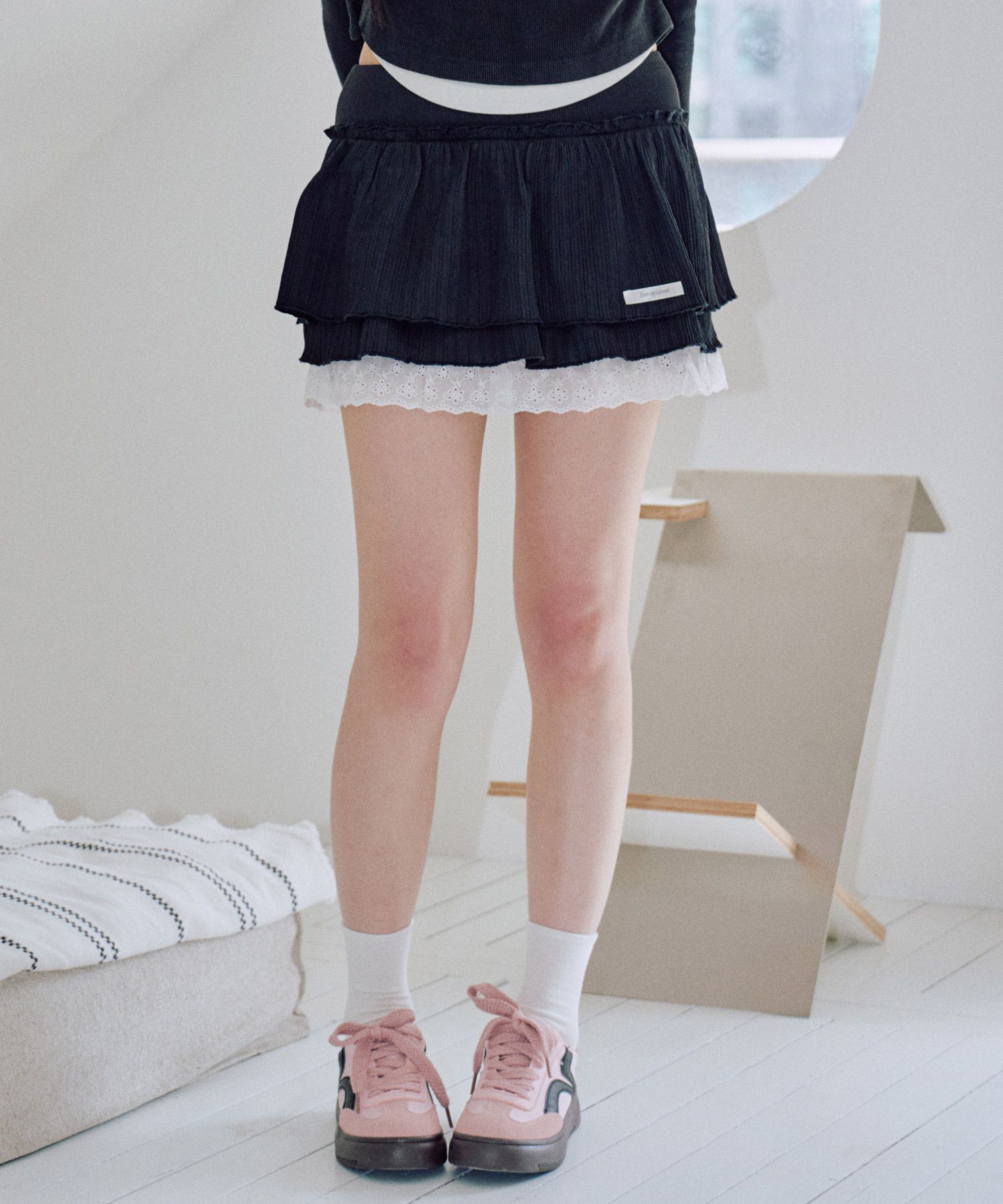 【ZEROPLANET】25HS★Ray Summer Tutu Skirt Pants MUSINSA | ZEROPLANET Ray Summer Tutu Skirt Pants [BLACK]
