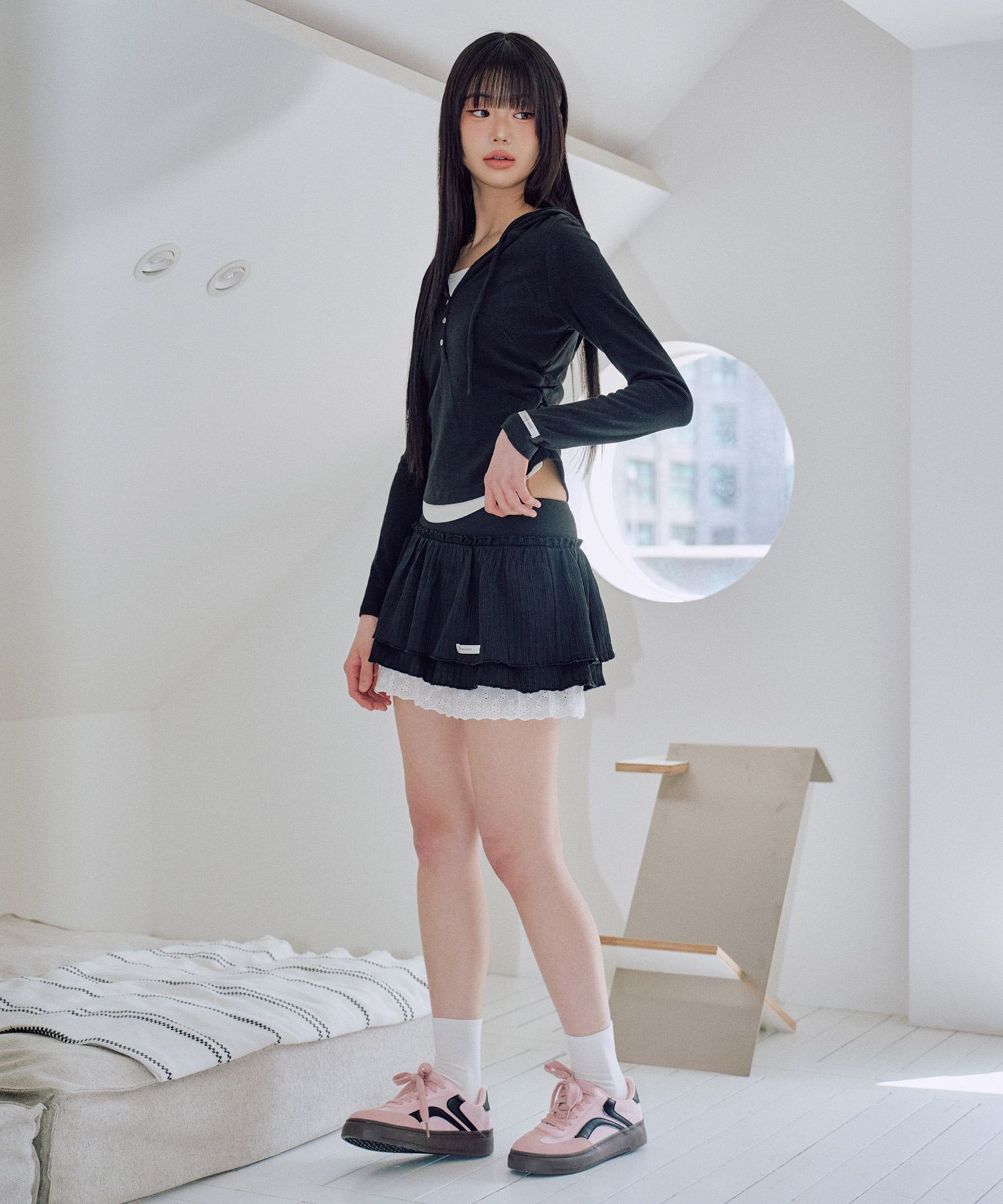 【ZEROPLANET】25HS★Ray Summer Tutu Skirt Pants MUSINSA | ZEROPLANET Ray Summer Tutu Skirt Pants [BLACK]