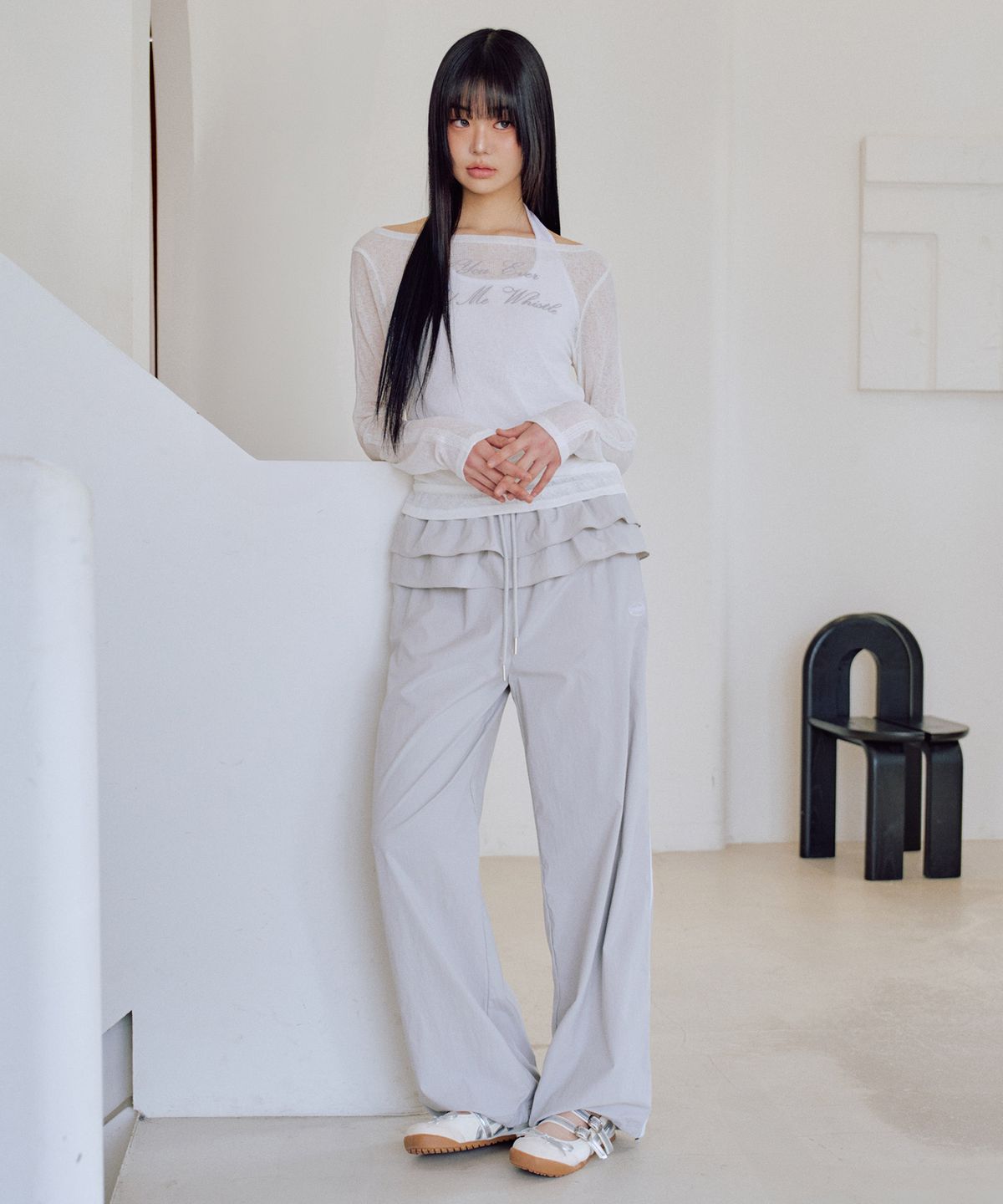 제로플래닛(ZEROPLANET) 나일론 튜튜 트레이닝 팬츠 [GREY]