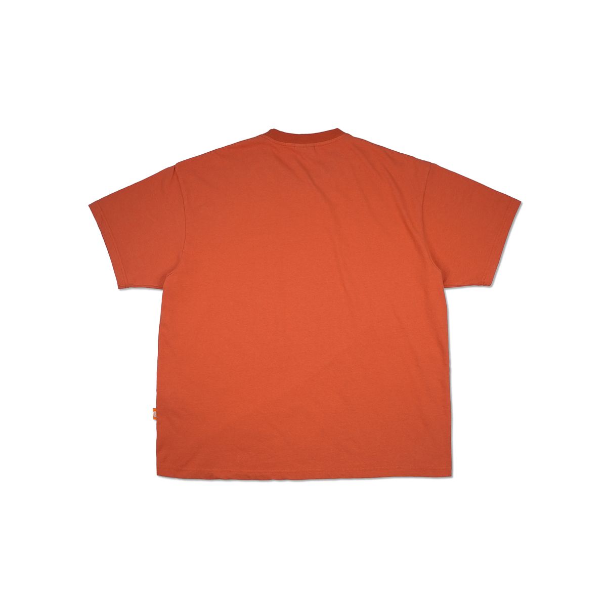 피오에스알(POSR) CHECK AND STRIPES TEE / ORANGE