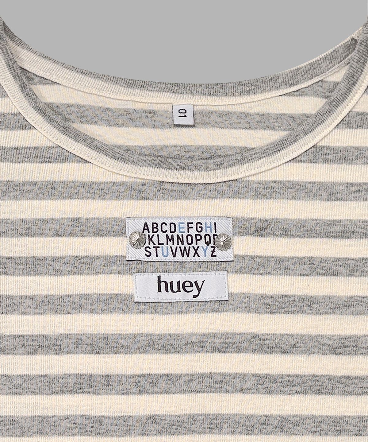 휴이(HUEY) Stripe Border Tee Light Grey