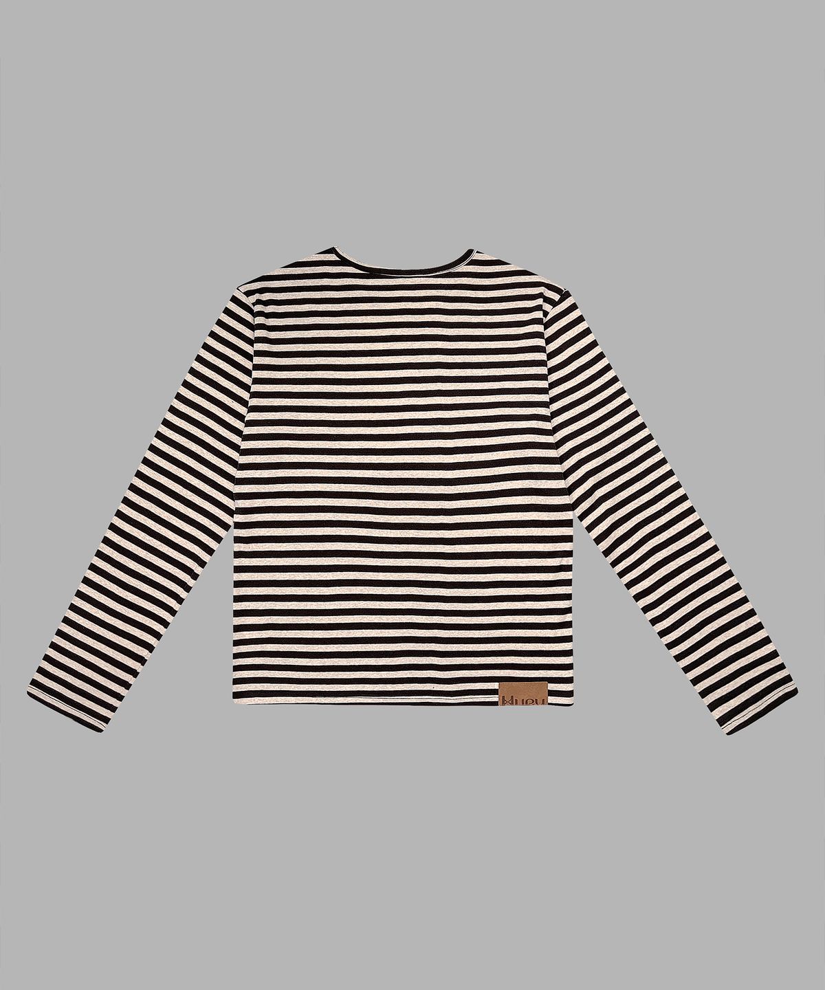 휴이(HUEY) Stripe Border Tee Oatmeal brown