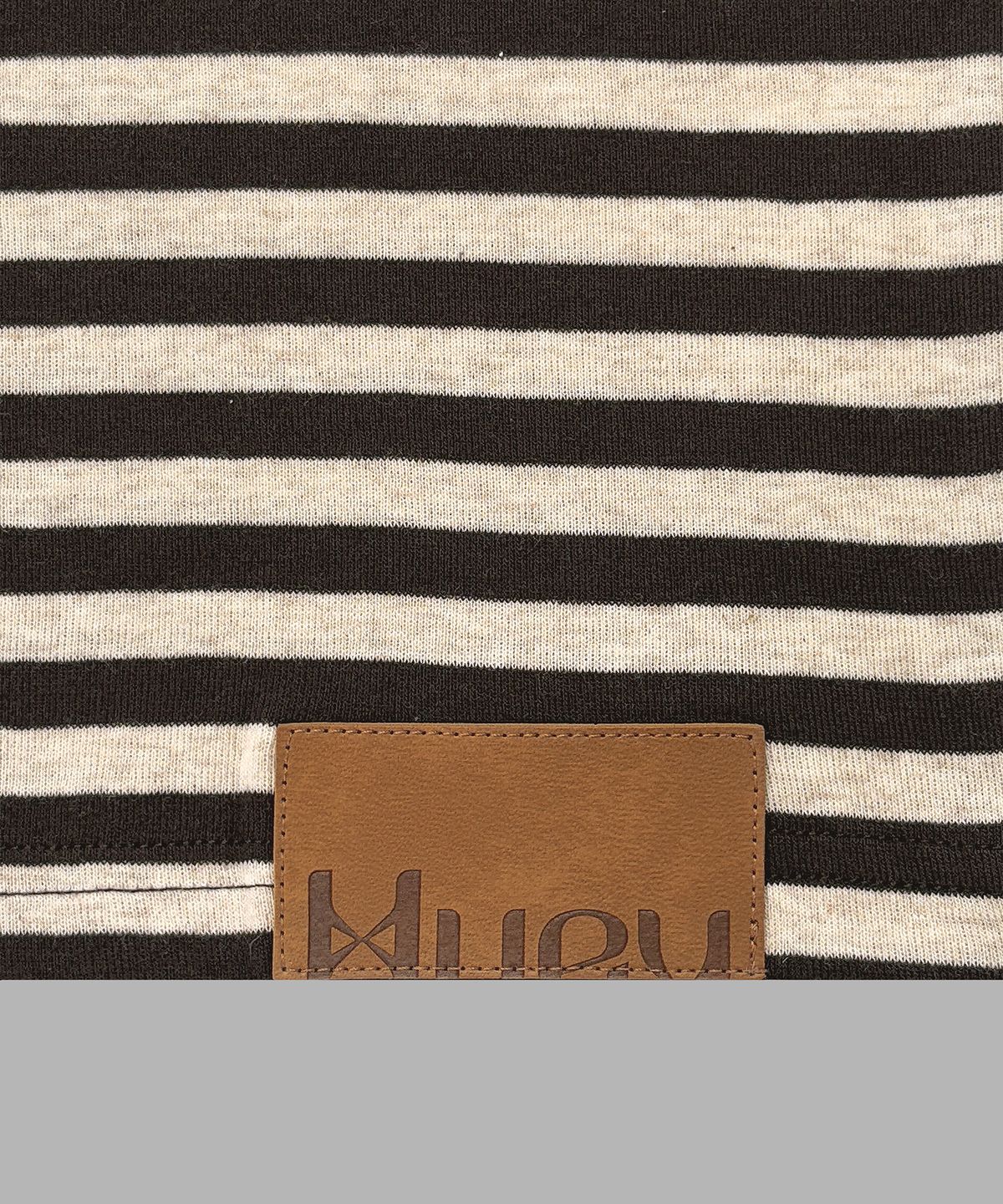 휴이(HUEY) Stripe Border Tee Oatmeal brown