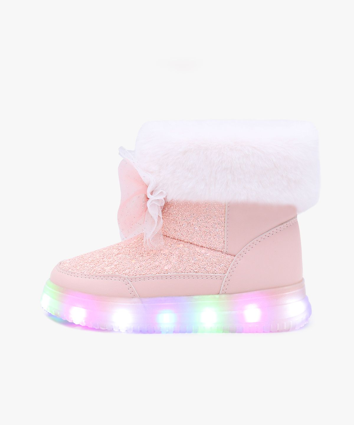 키펀트(KIPHANT) LED 소프트 피치 여아 퍼 부츠