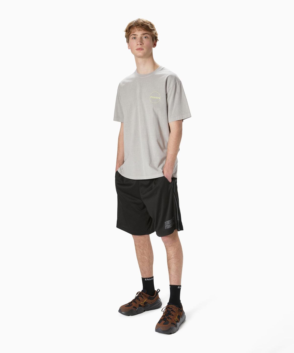 디스이즈네버댓(THISISNEVERTHAT) Basketball Short Black