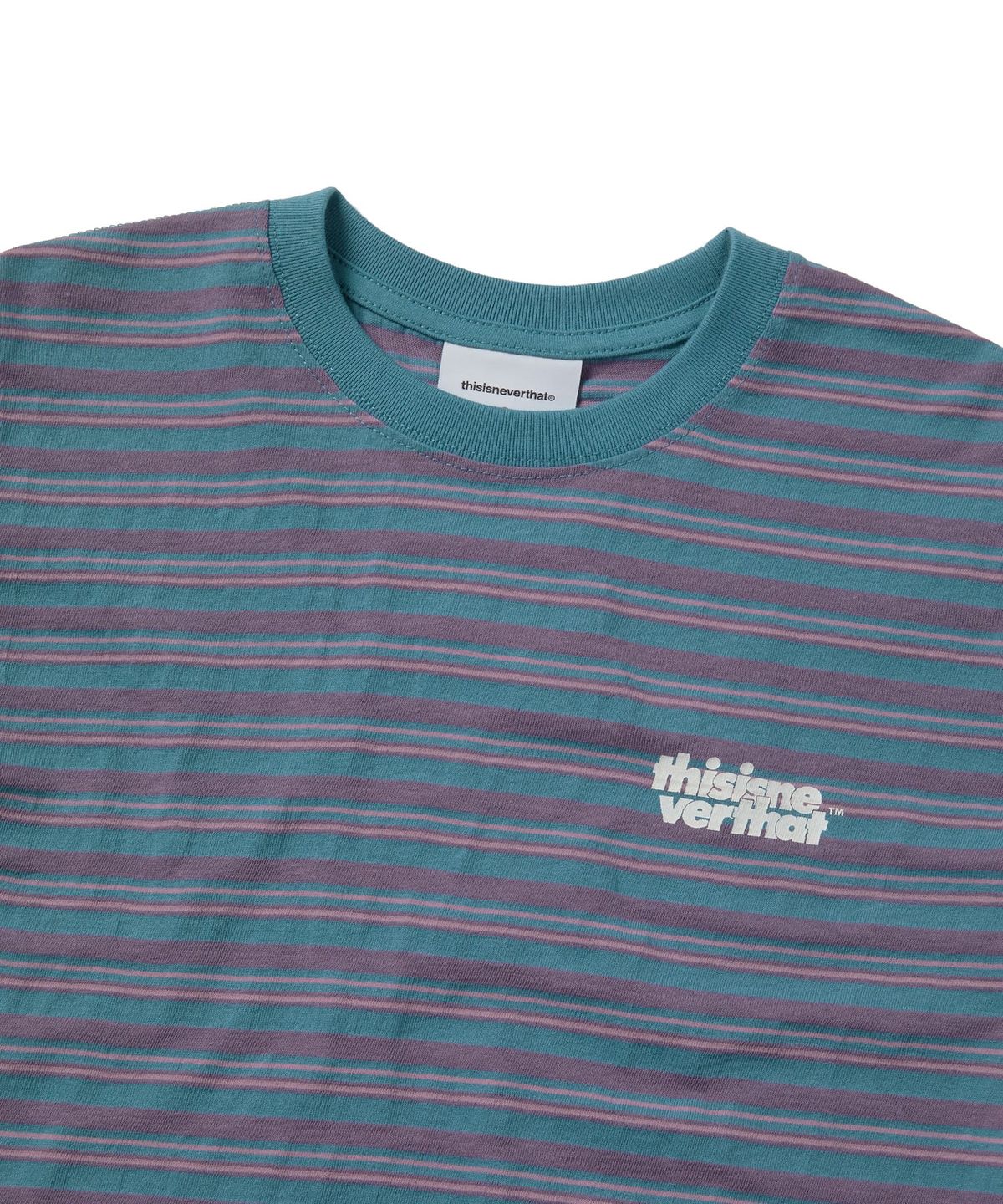 디스이즈네버댓(THISISNEVERTHAT) Striped W Tee Light Blue