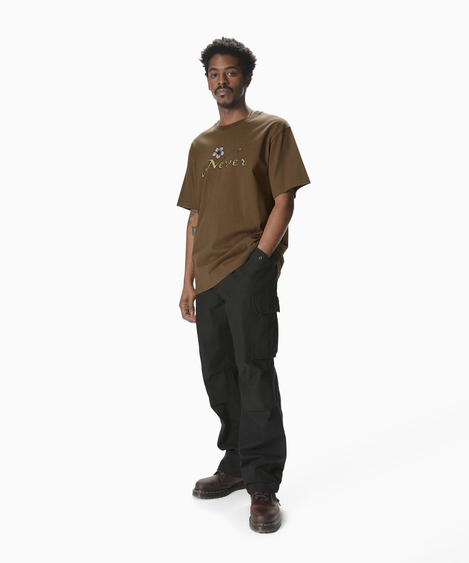 ★thisisneverthat★ Tropical Never Tee Brown TN251TTSST28BRN thisisneverthat Tropical Never Tee | TN251TTSST28 | AFEW STORE
