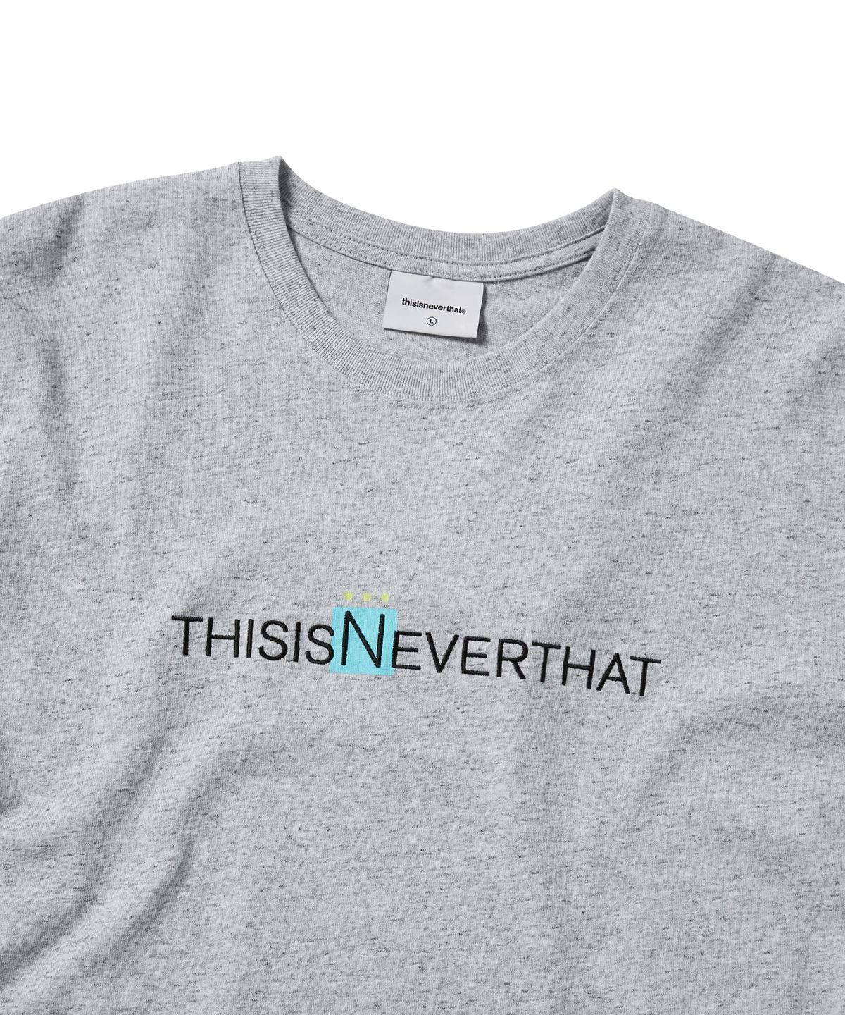 디스이즈네버댓(THISISNEVERTHAT) 3 Dots Logo Tee Heather Grey