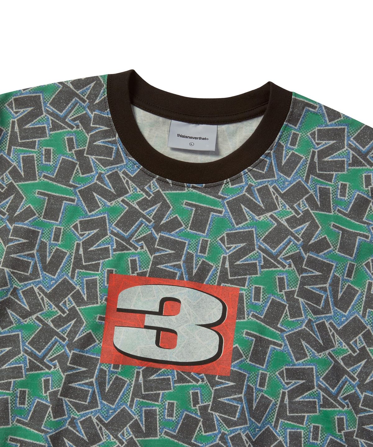 디스이즈네버댓(THISISNEVERTHAT) Stacked TNT Tee Green