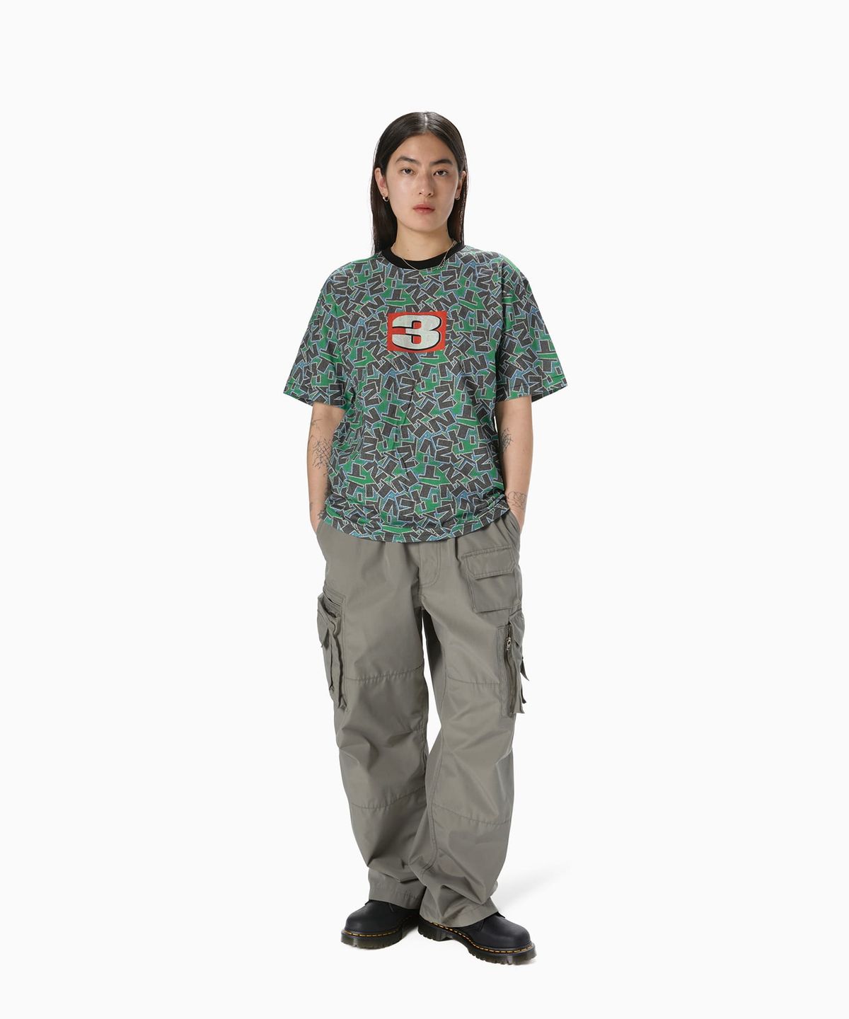 디스이즈네버댓(THISISNEVERTHAT) Stacked TNT Tee Green