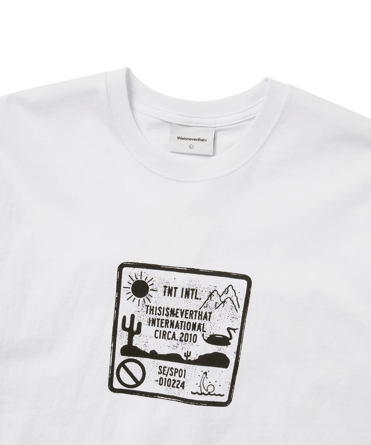디스이즈네버댓(THISISNEVERTHAT) Caution Sign Tee White