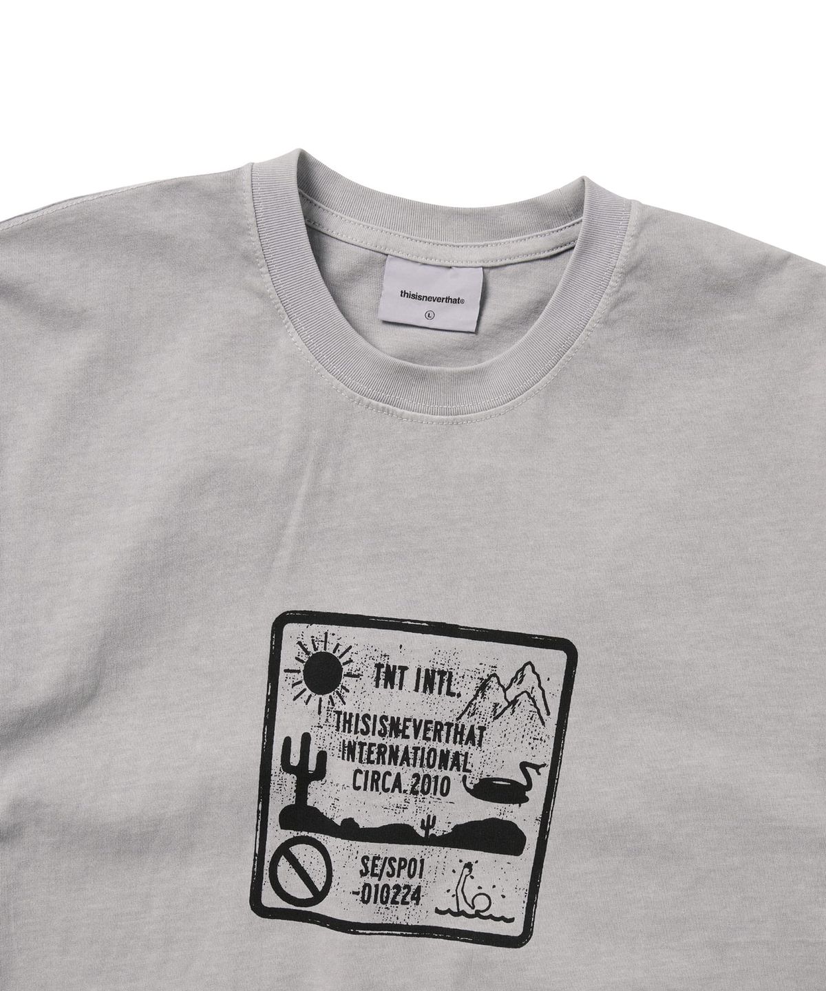 디스이즈네버댓(THISISNEVERTHAT) Caution Sign Tee Grey