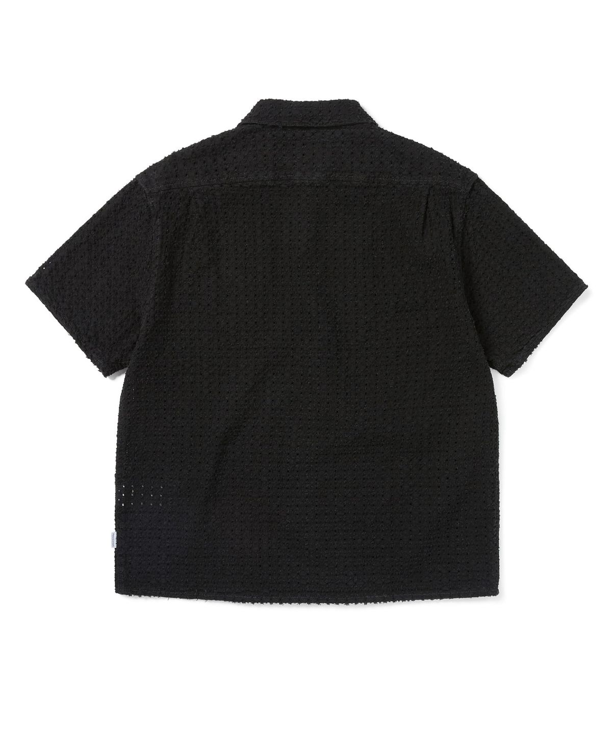 디스이즈네버댓(THISISNEVERTHAT) Damaged Denim Zip S/S Shirt Black
