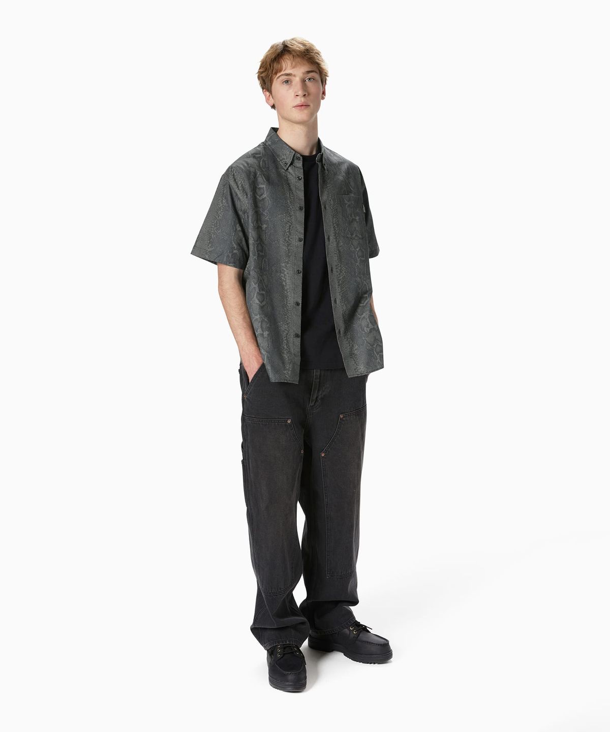 디스이즈네버댓(THISISNEVERTHAT) Python S/S Shirt Dark Navy