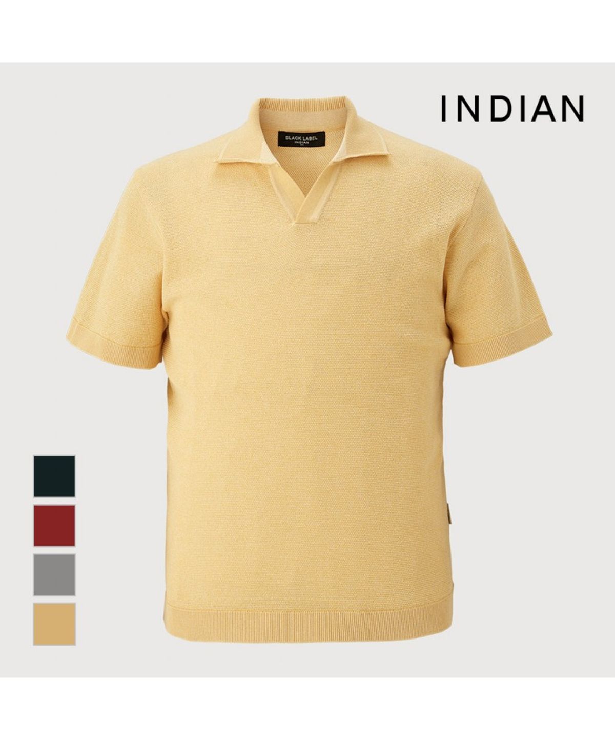 인디안(INDIAN) 오픈넥폴로에리 반팔티셔츠_MIUBSYM2371