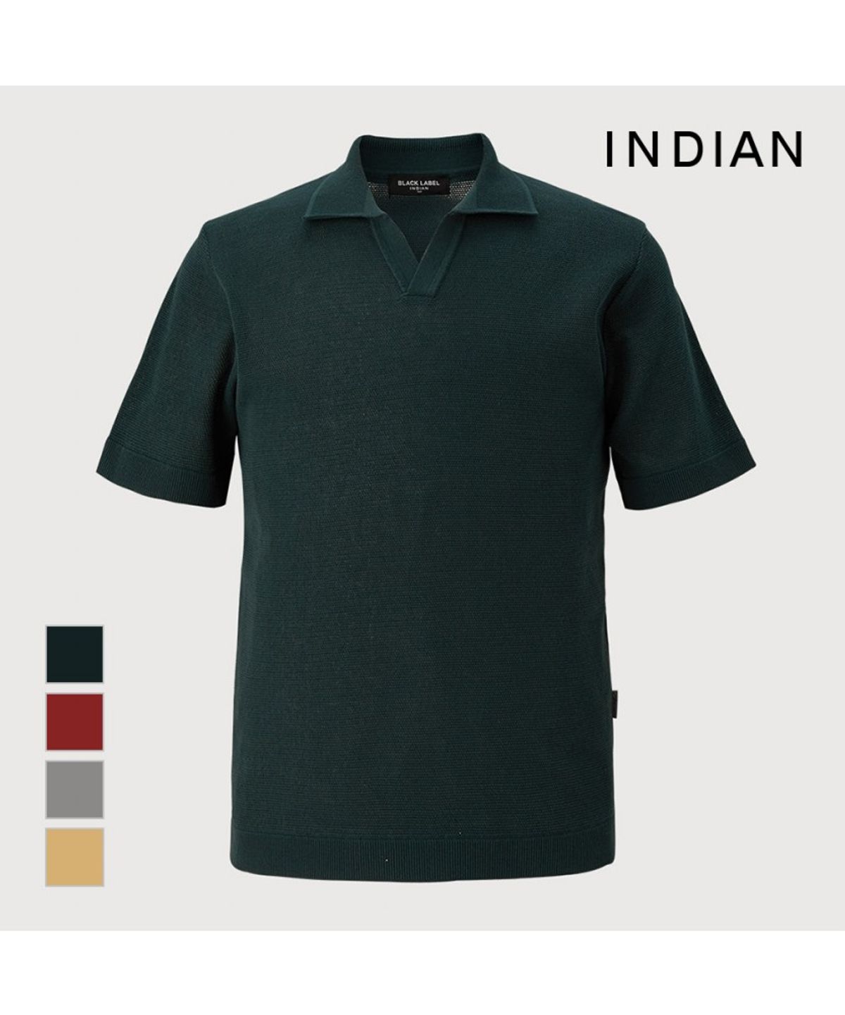 인디안(INDIAN) 오픈넥폴로에리 반팔티셔츠_MIUBSYM2371