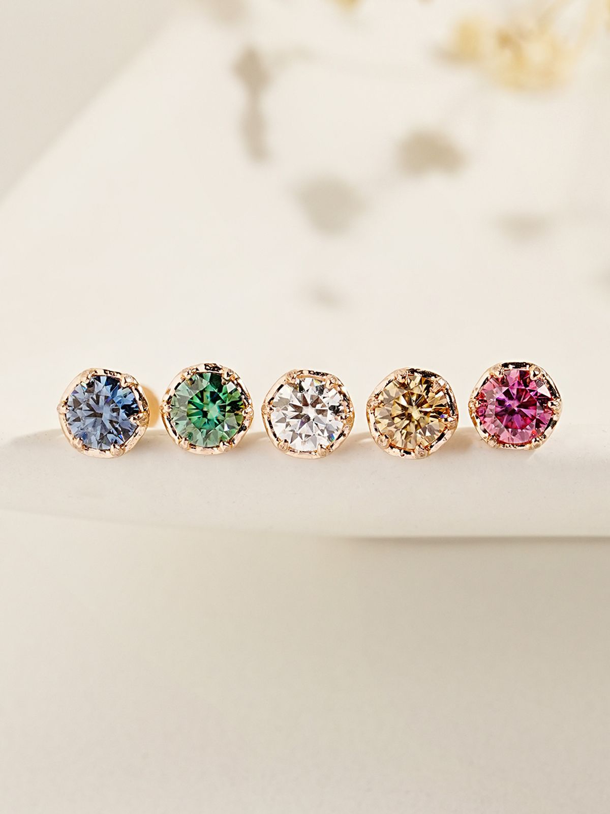 미니멀피어싱(MINIMALPIERCING) 14K 인터널 모이사나이트 다이아 임페리얼 라블렛 피어싱