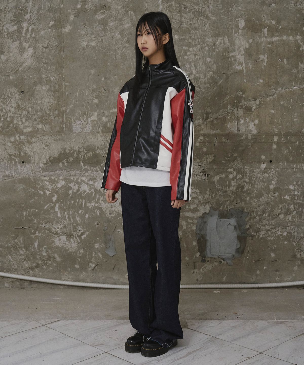 에르에르(ERER) Washed Bootcut Denim Pants Indigo
