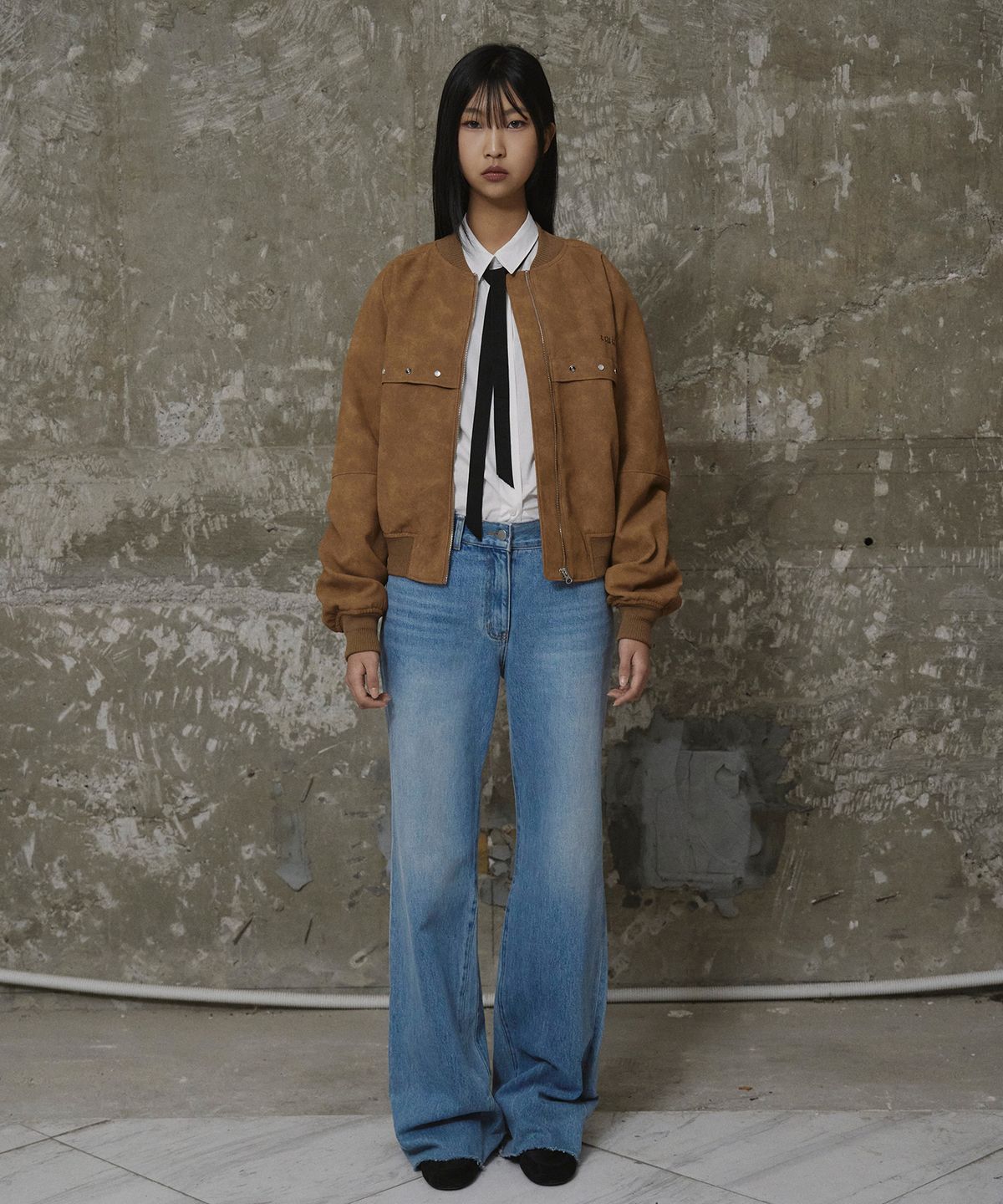 에르에르(ERER) Washed Bootcut Denim Pants Sky Blue