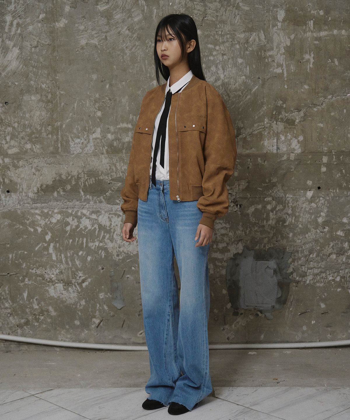 에르에르(ERER) Washed Bootcut Denim Pants Sky Blue