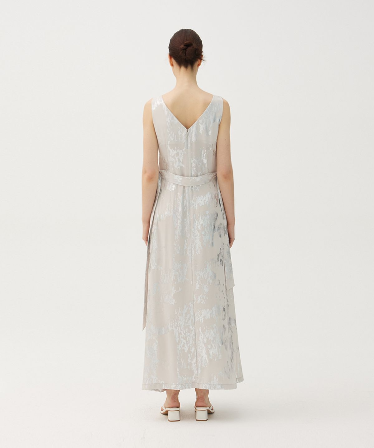 므아므(MMAM) Maxi doodle pleated dress