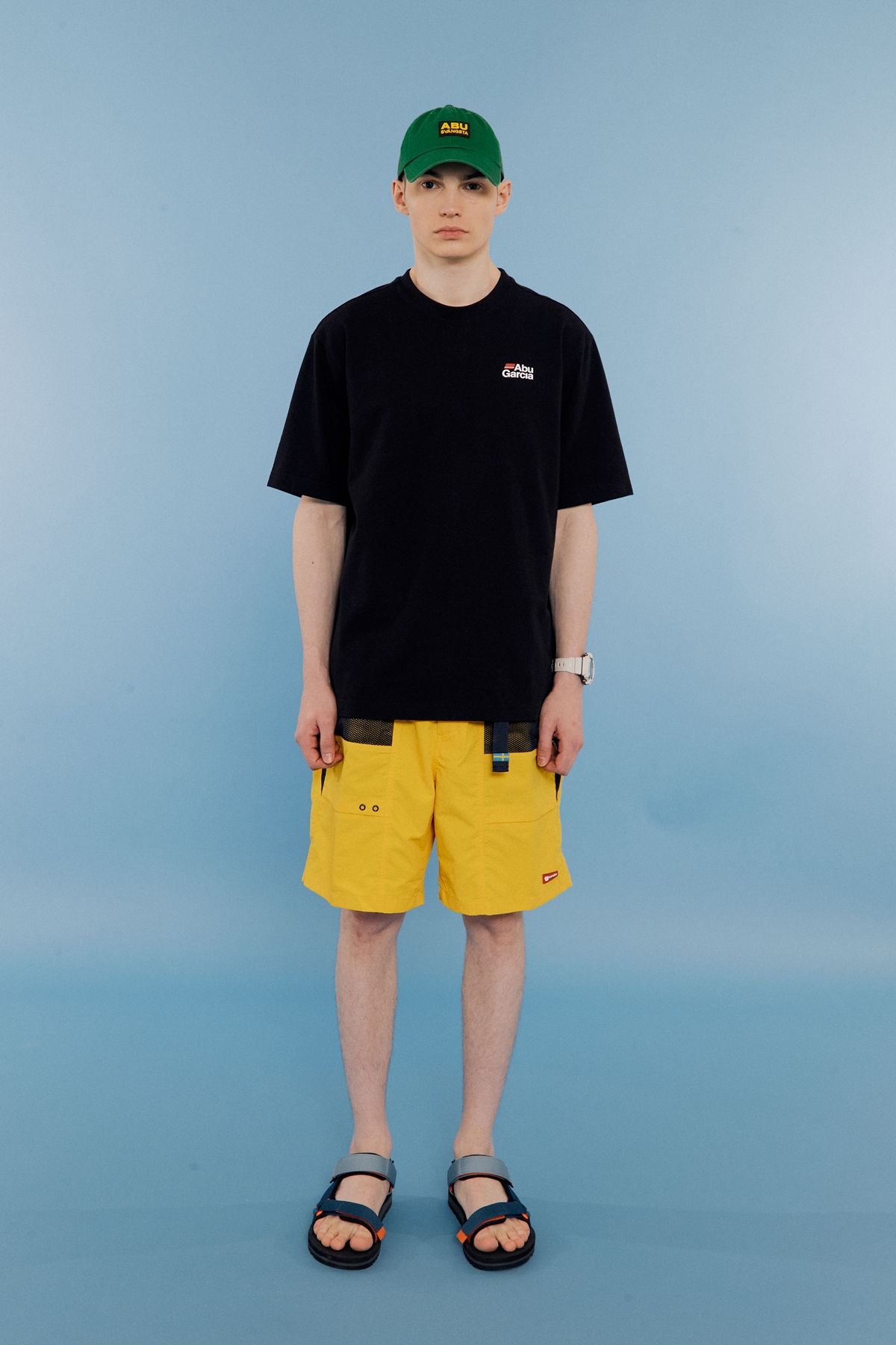 아부가르시아(ABU GARCIA) 메쉬 포켓 컬러 쇼츠 YELLOW