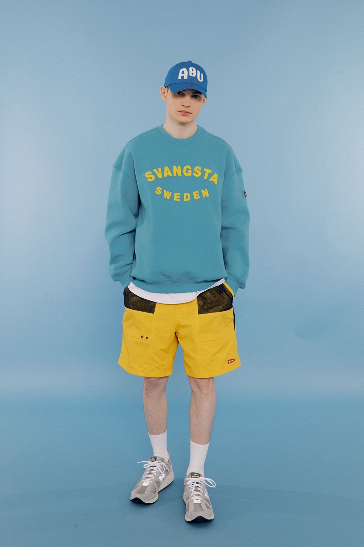 아부가르시아(ABU GARCIA) 메쉬 포켓 컬러 쇼츠 YELLOW