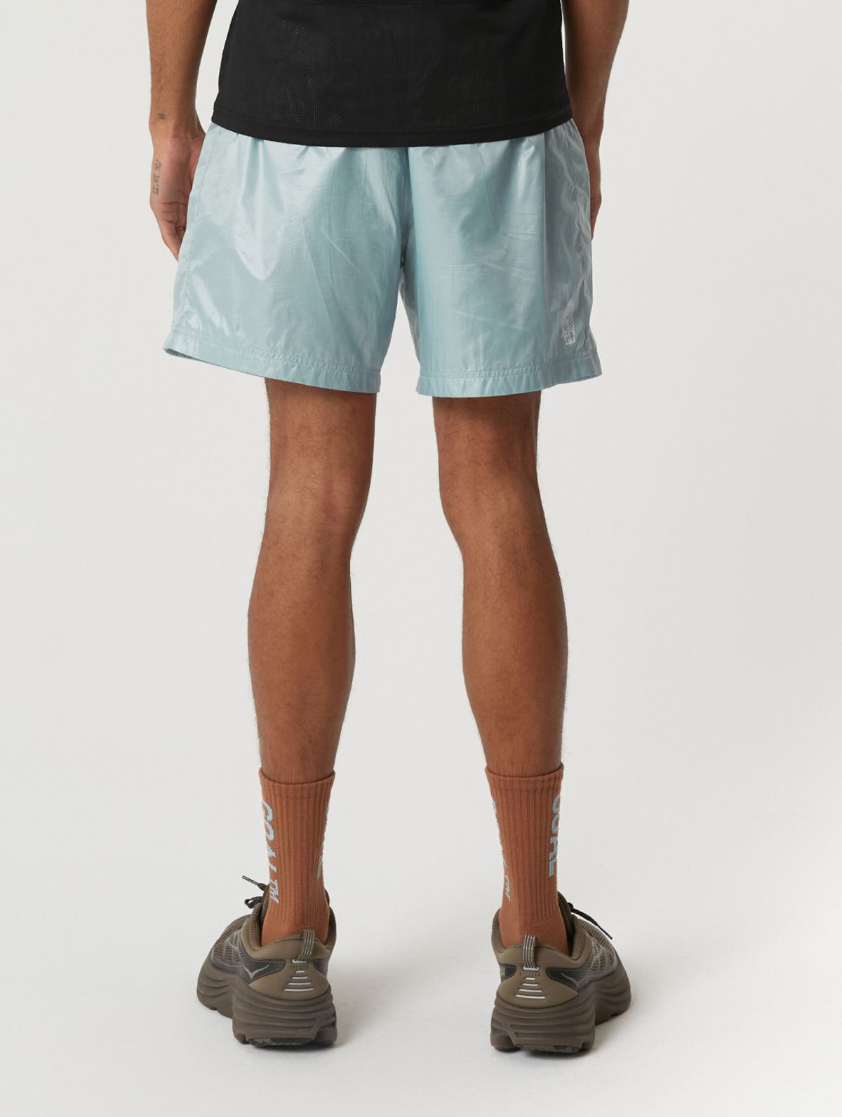 골스튜디오(GOALSTUDIO) GLOSSY MESH LINED SHORTS-SKY BLUE