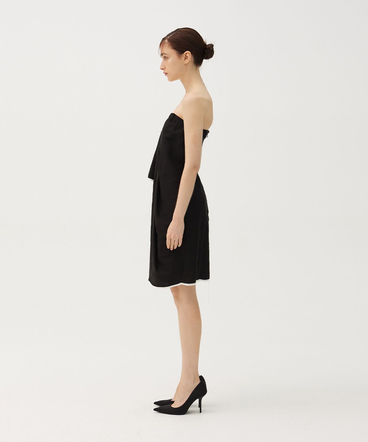므아므(MMAM) Linen stitch drape dress