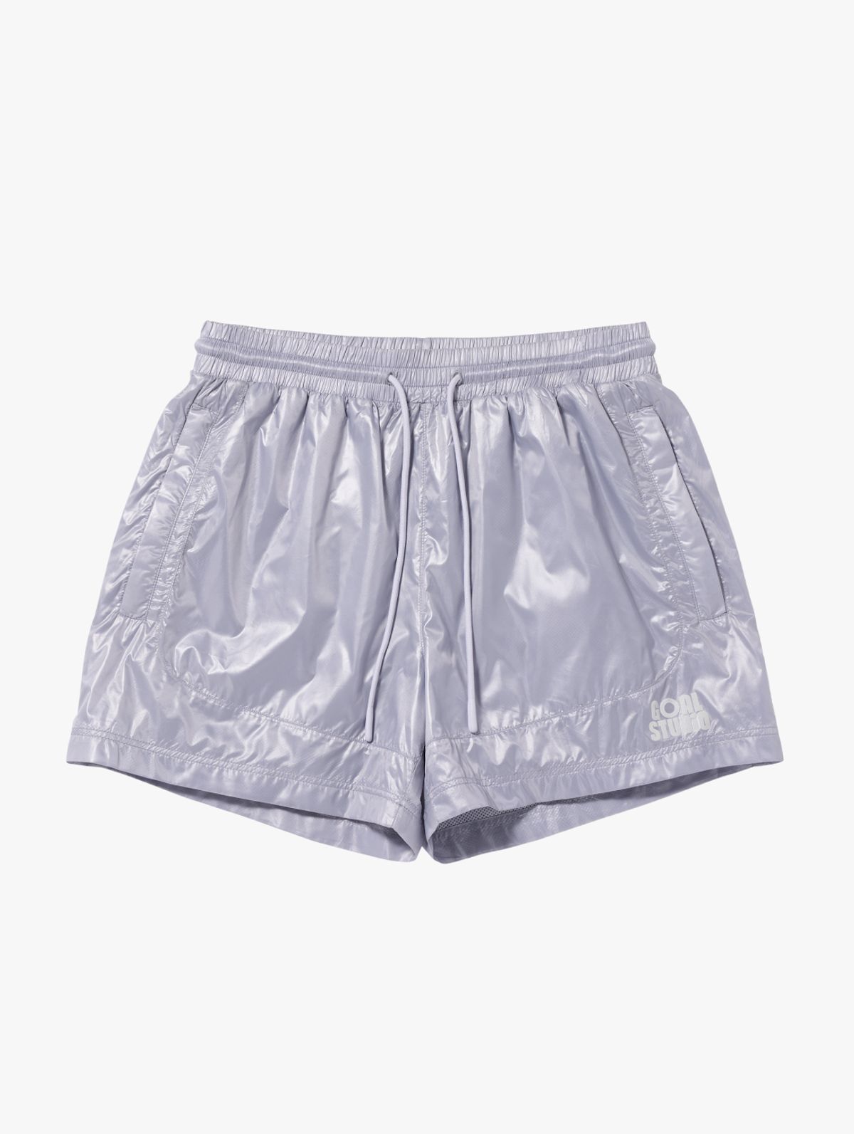 골스튜디오(GOALSTUDIO) GLOSSY MESH LINED SHORTS-LAVENDER