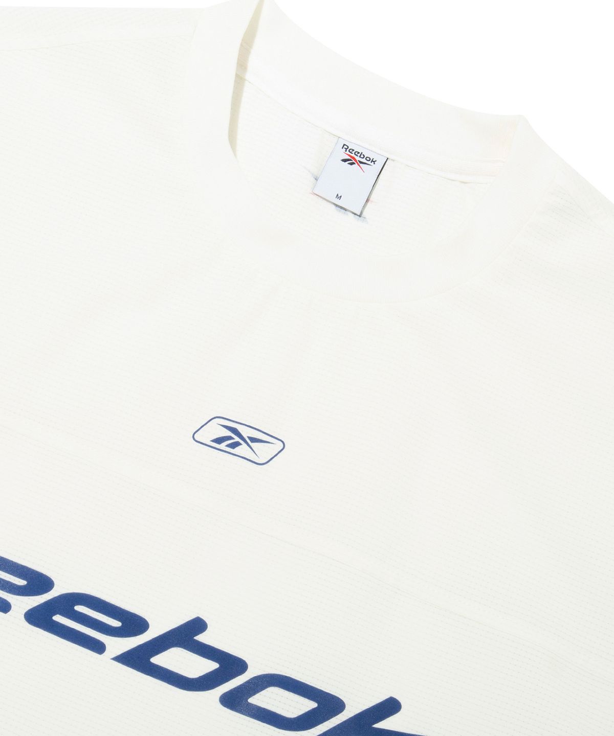 리복(REEBOK) 메쉬 우븐 티셔츠 - 화이트