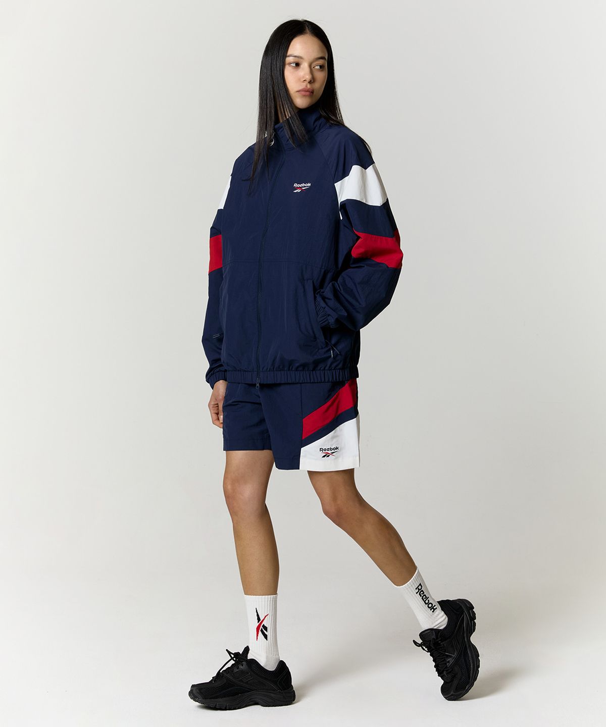 리복(REEBOK) DNA 윈드 브레이커 - 네이비