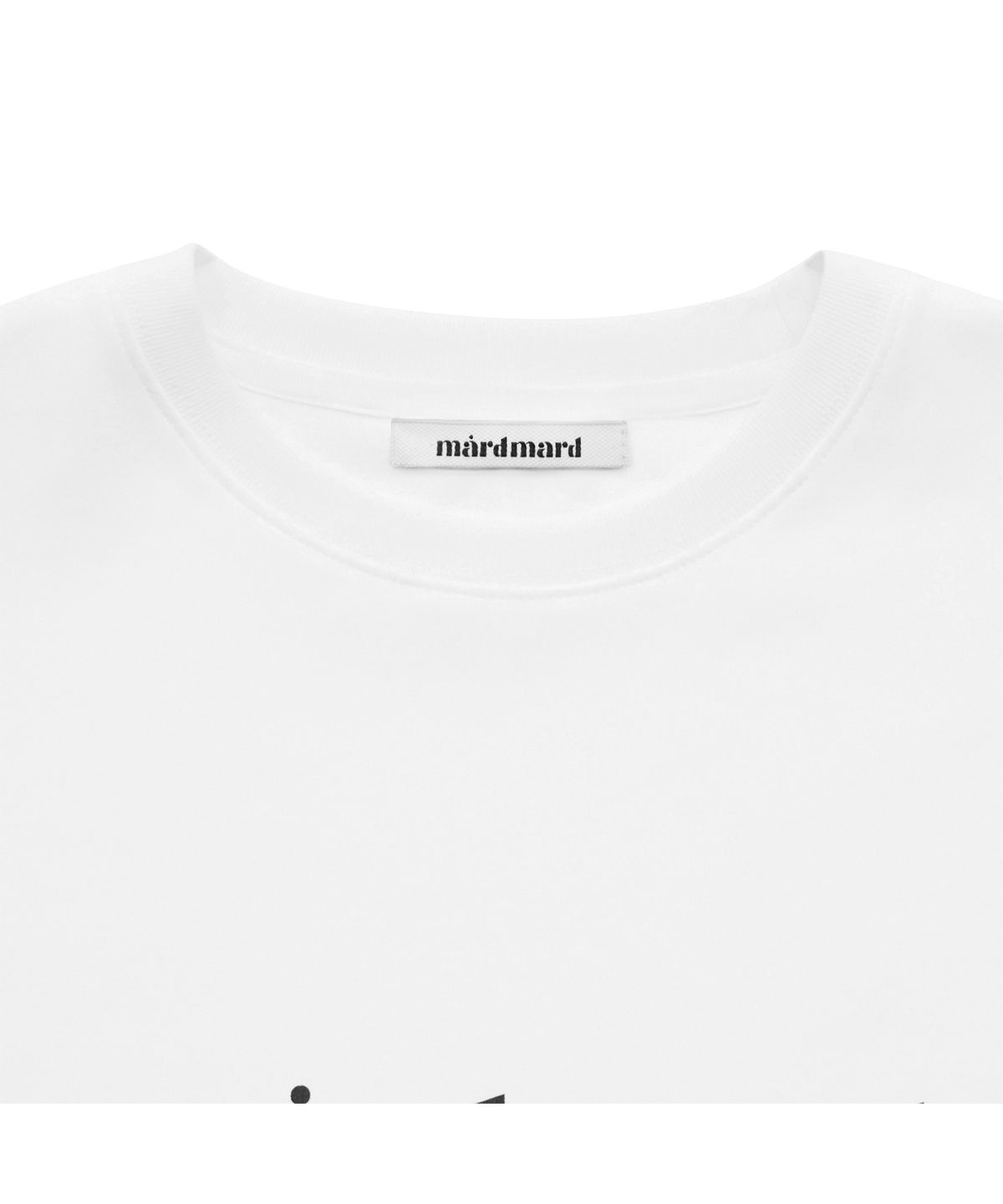 마드마드(MARDMARD) 에센셜 로고 티셔츠-화이트