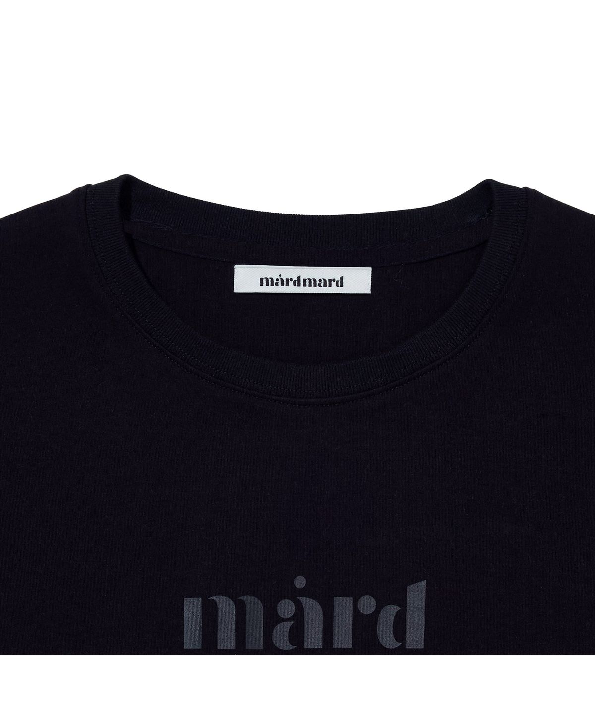 마드마드(MARDMARD) 아르망 로고 크롭 티셔츠-블랙
