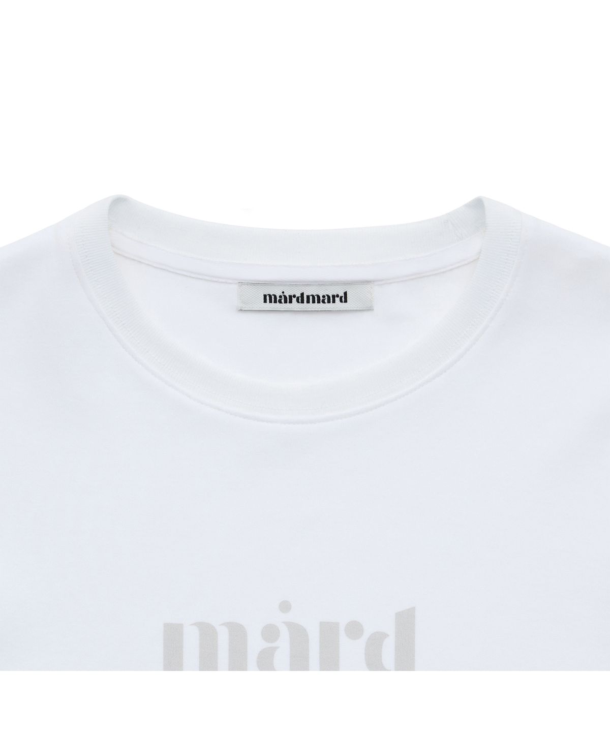 마드마드(MARDMARD) 아르망 로고 크롭 티셔츠-화이트