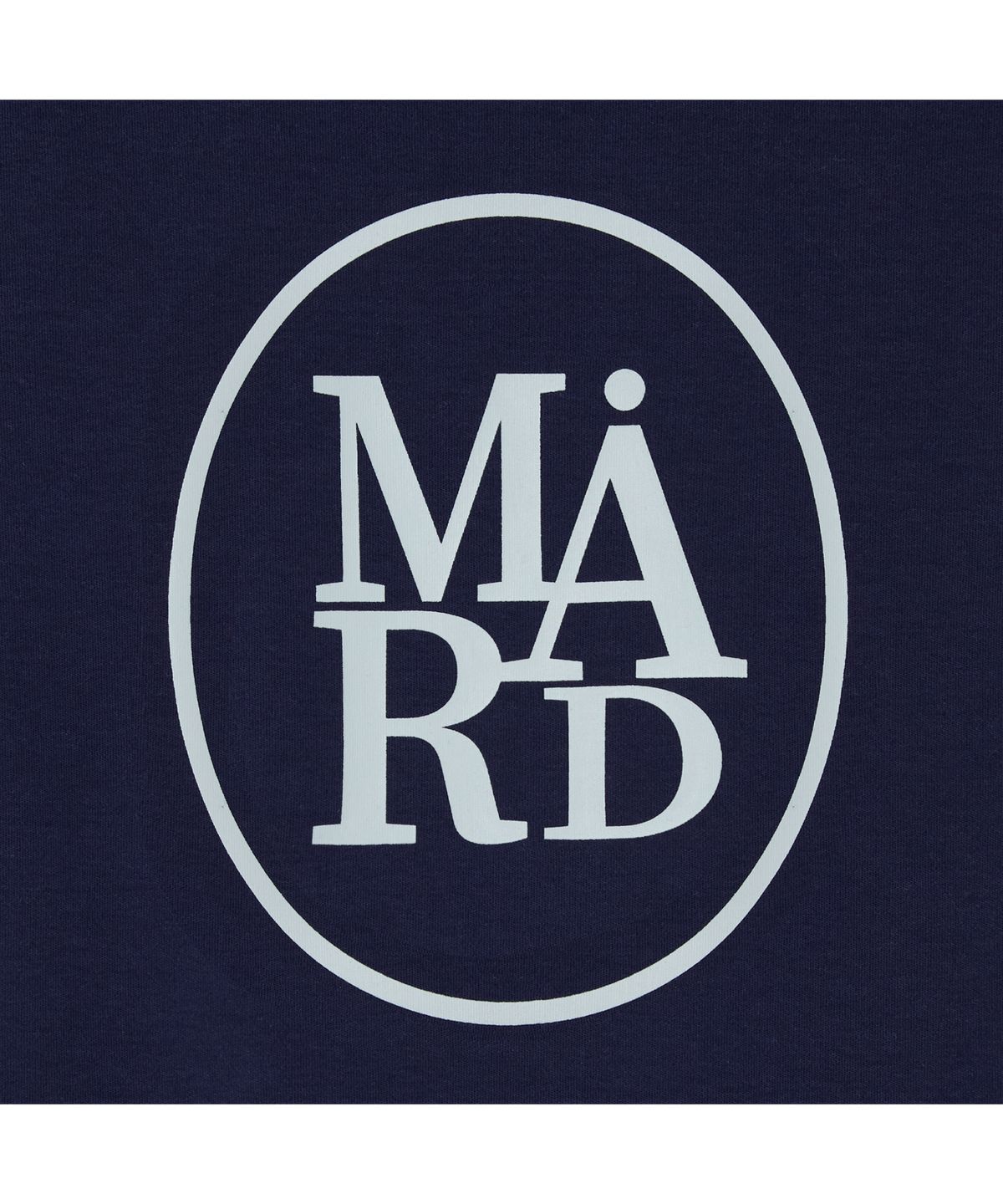 마드마드(MARDMARD) 심볼 크롭 티셔츠-네이비