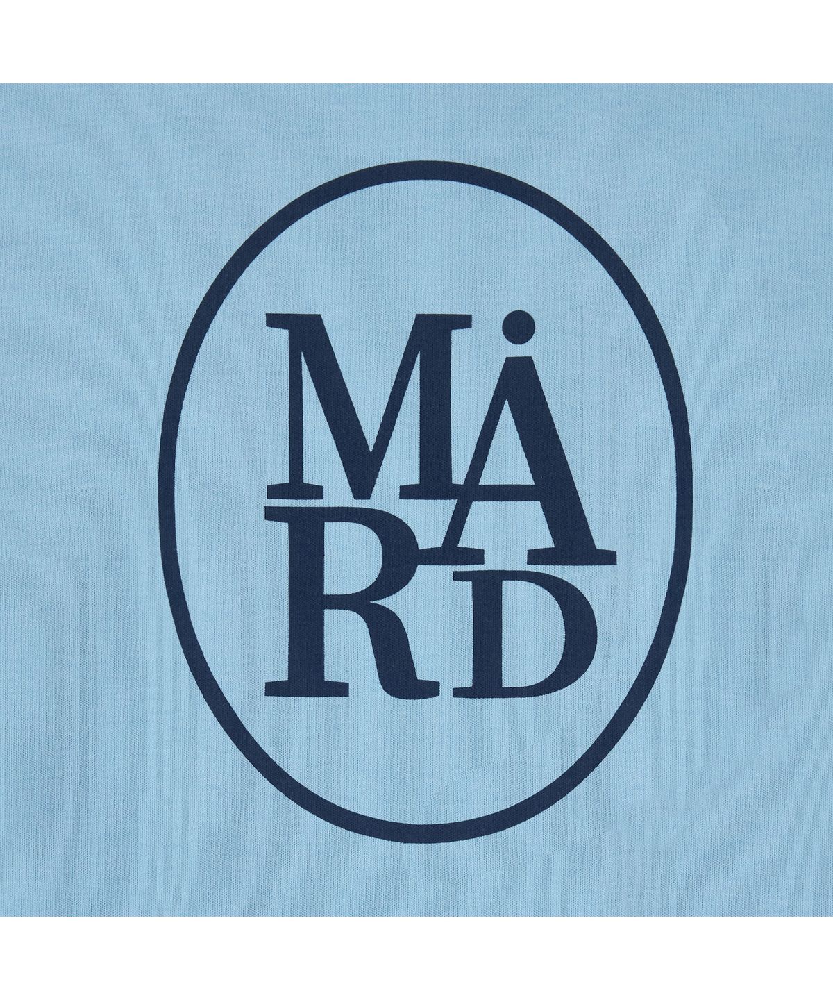 마드마드(MARDMARD) 심볼 크롭 티셔츠-블루