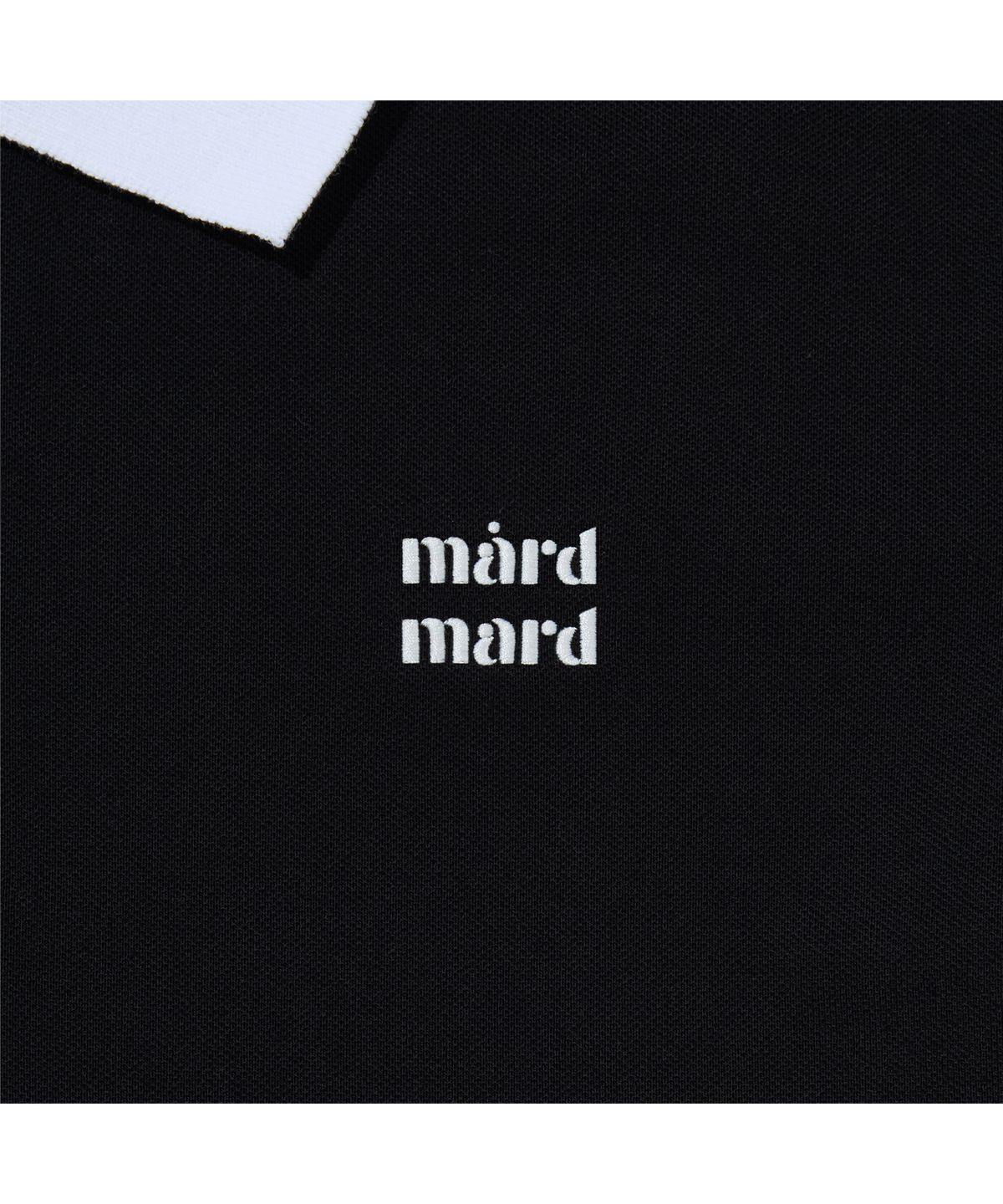 마드마드(MARDMARD) 홀리데이 PK 크롭 티셔츠-블랙