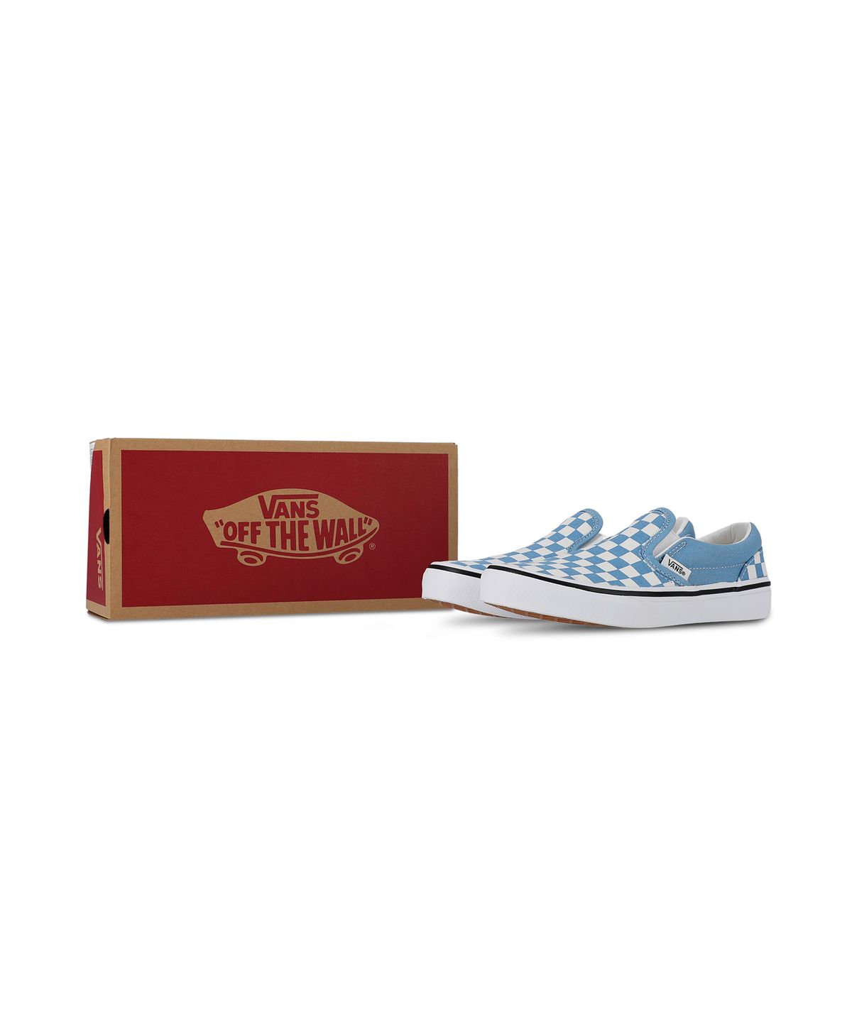 반스 키즈(VANS KIDS) 클래식 슬립온 키즈 컬러띠어리 체커보드 헤리티지 블루