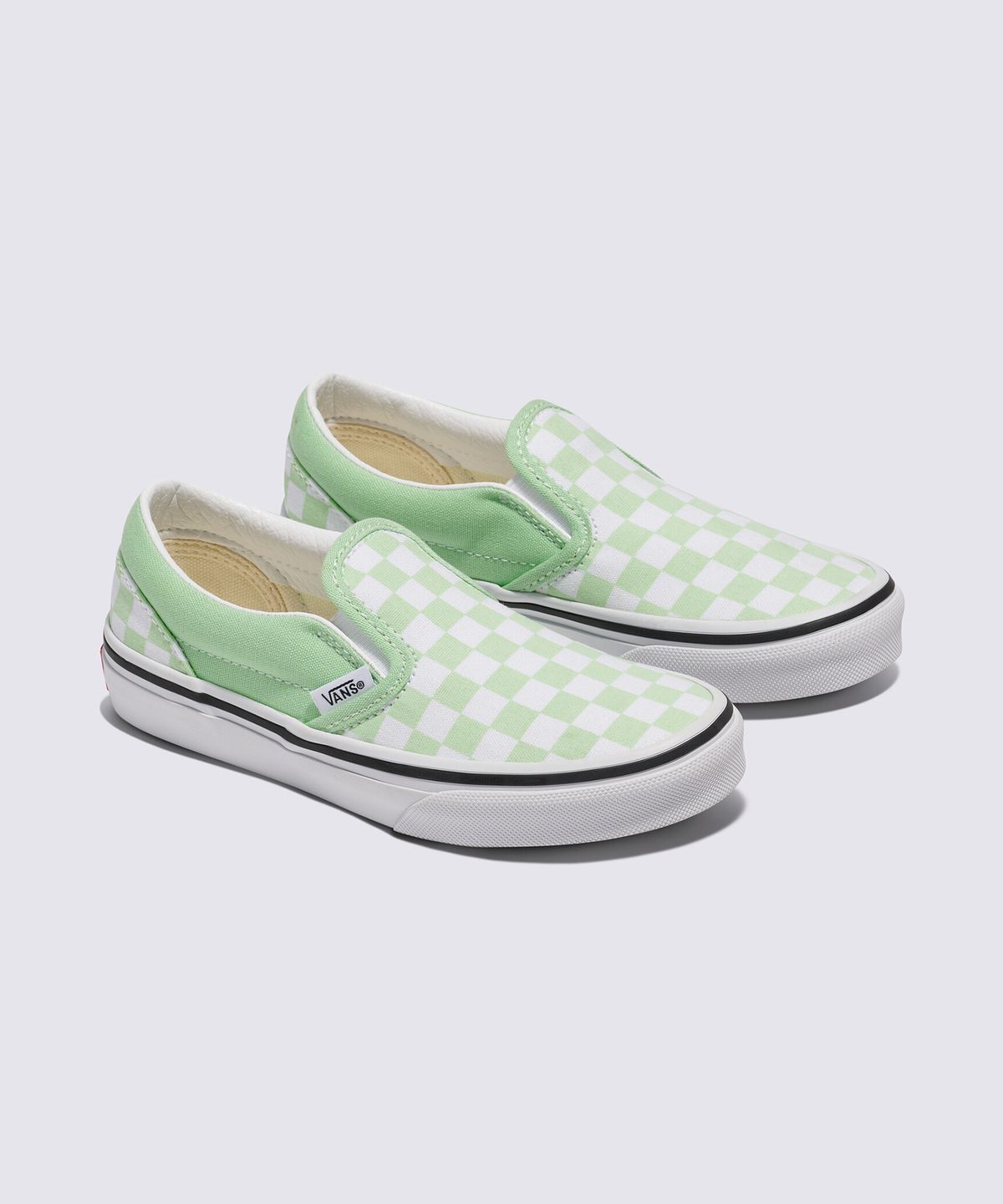 반스 키즈(VANS KIDS) 클래식 슬립온 키즈 컬러띠어리 체커보드 피스타치오 그린
