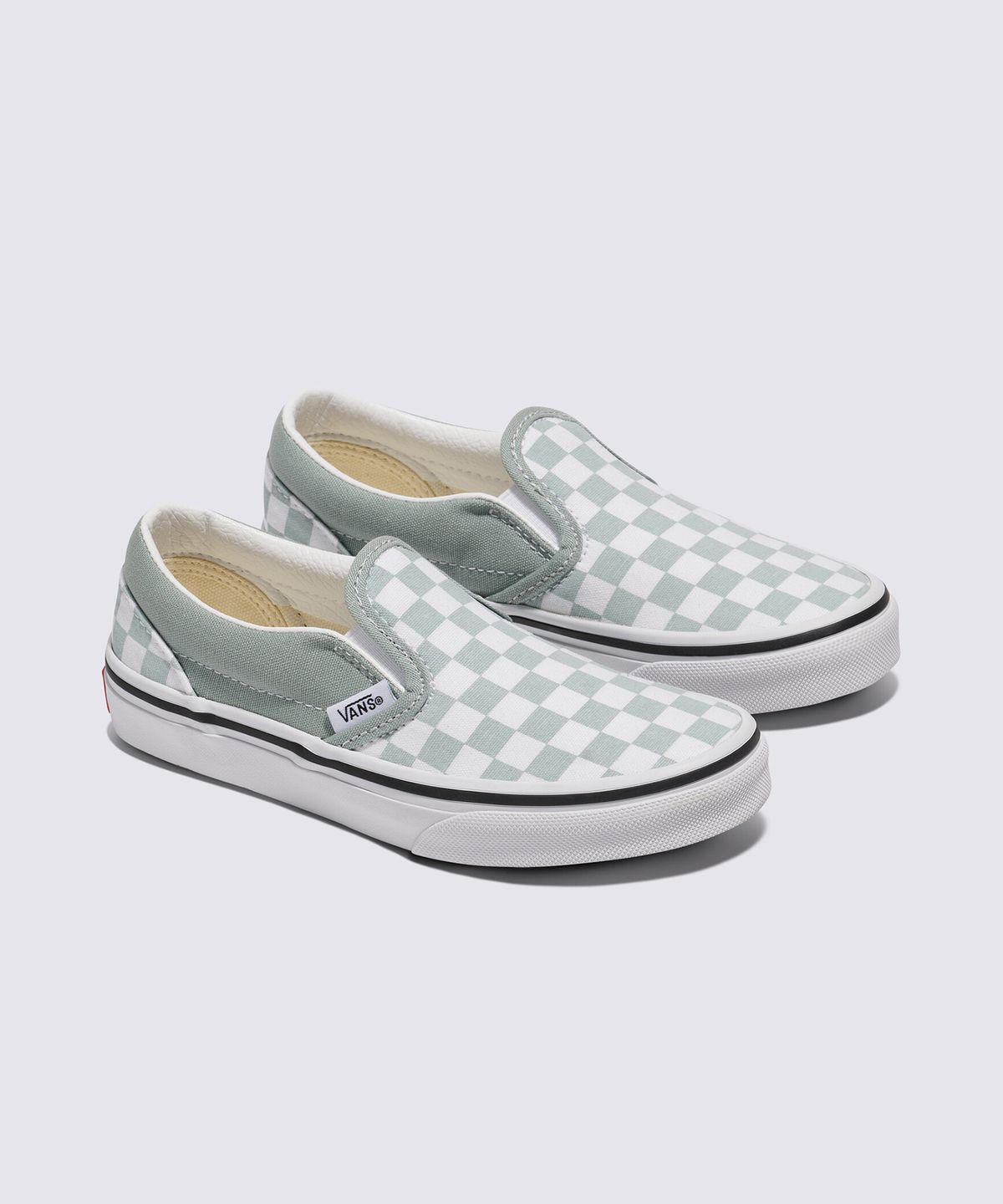반스 키즈(VANS KIDS) 클래식 슬립온 키즈 컬러띠어리 체커보드 퓨어그레이