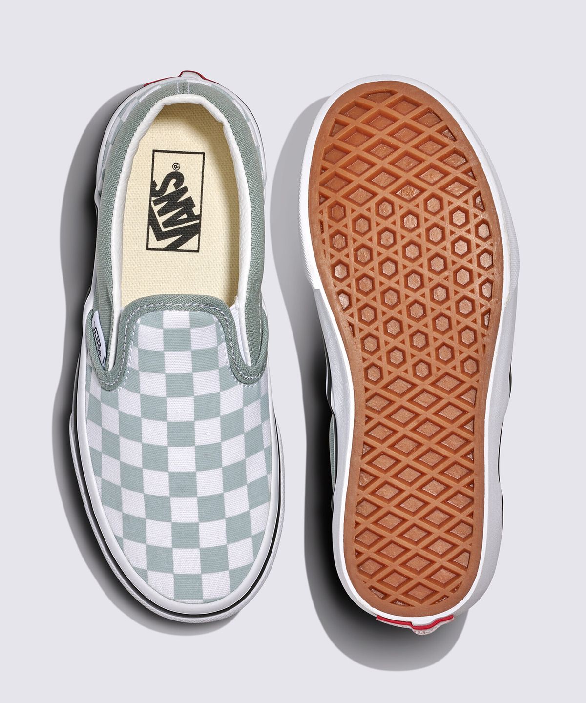 반스 키즈(VANS KIDS) 클래식 슬립온 키즈 컬러띠어리 체커보드 퓨어그레이