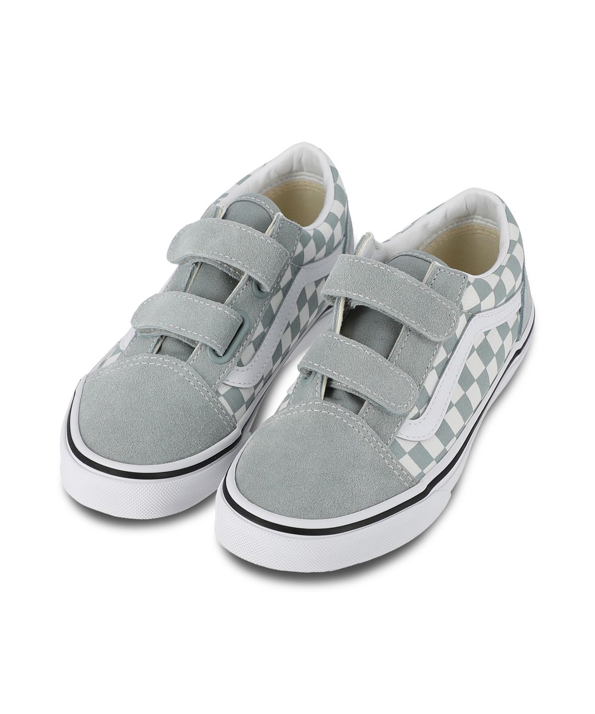반스 키즈(VANS KIDS) 올드스쿨 V 키즈 컬러띠어리 체커보드 퓨어그레이