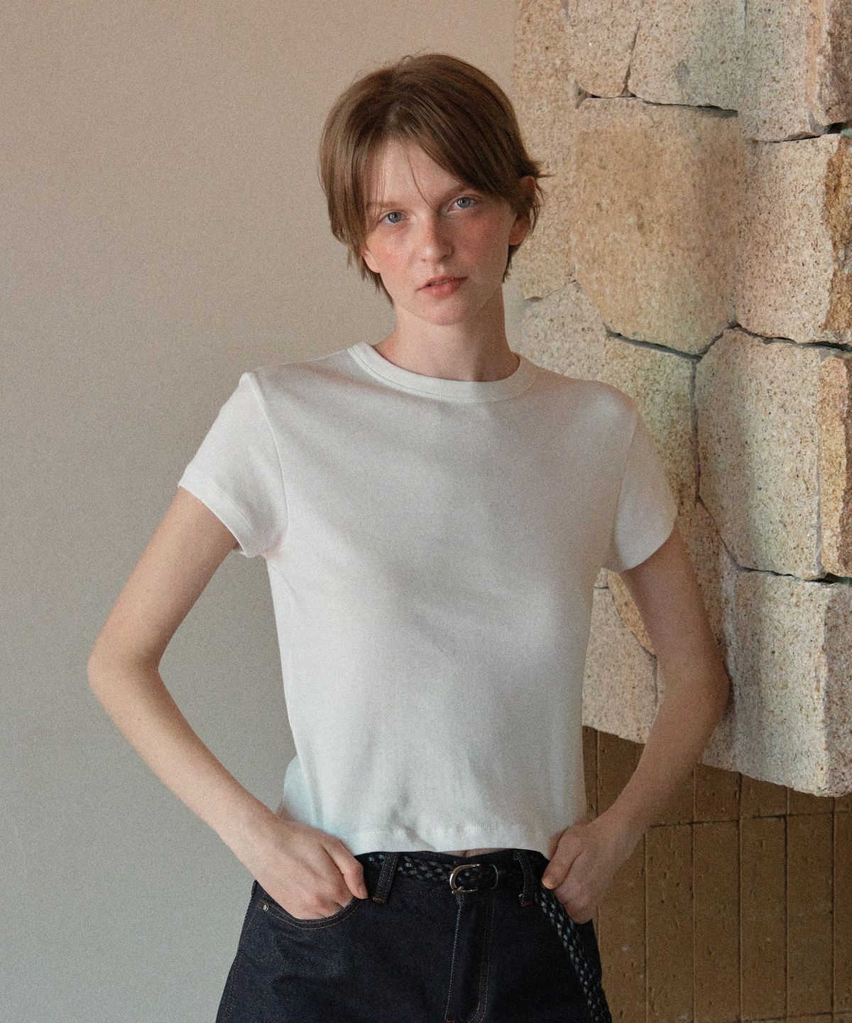 튜드먼트(TTUDEMENT) [7COLORS] 50s EMBROIDERED T-SHIRT
