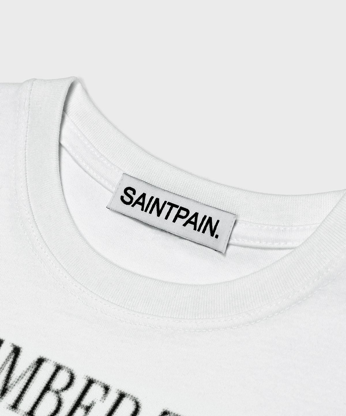 세인트페인(SAINTPAIN) SP 워터리 크롭 반팔티 화이트