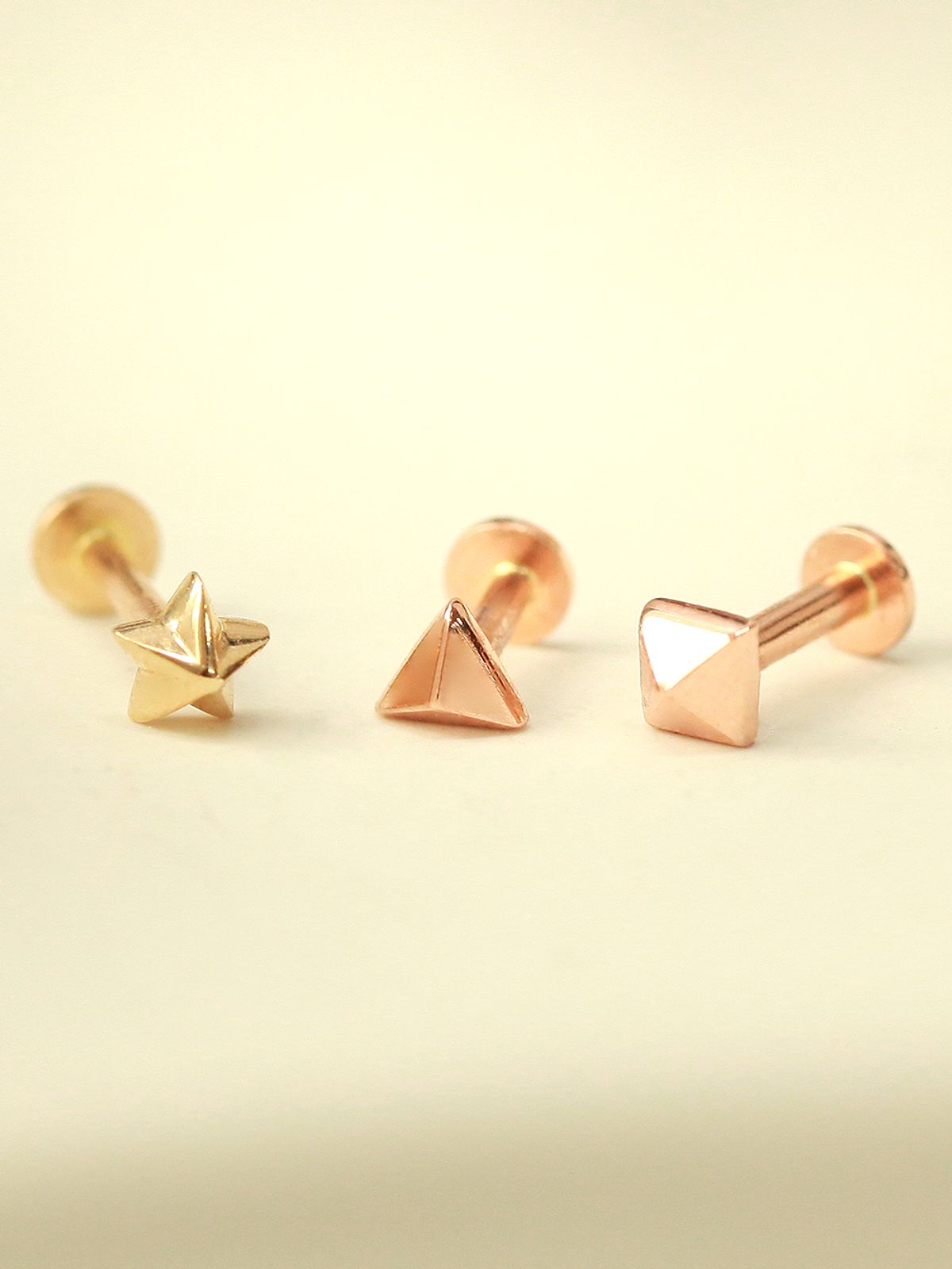 미니멀피어싱(MINIMALPIERCING) 14K 인터널 미니미 도형 라블렛 피어싱